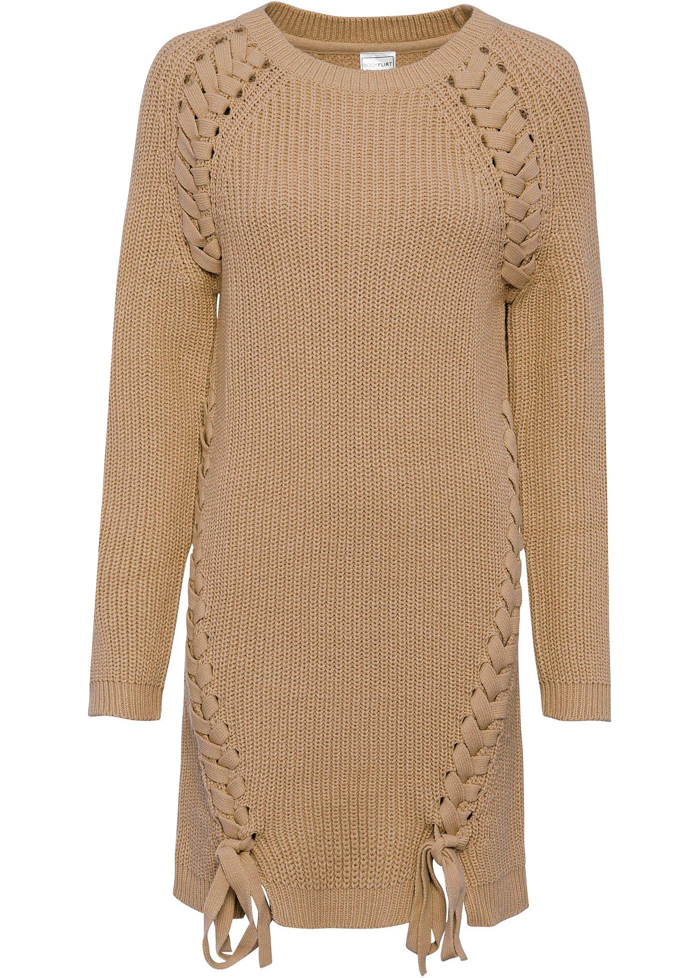 Pull long à laçage