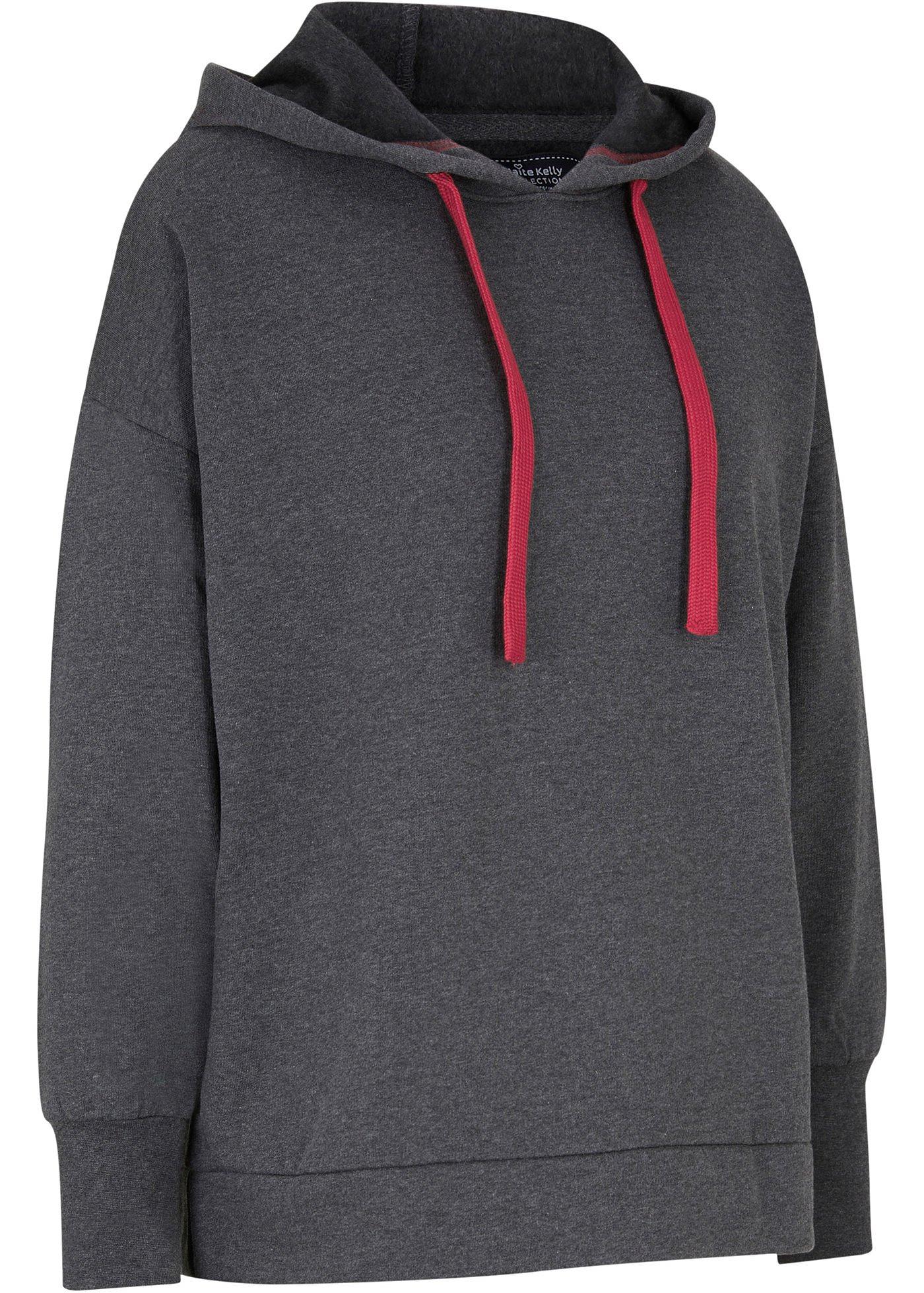 Sweat-shirt coton à capuche oversize Maite Kelly, manches longues