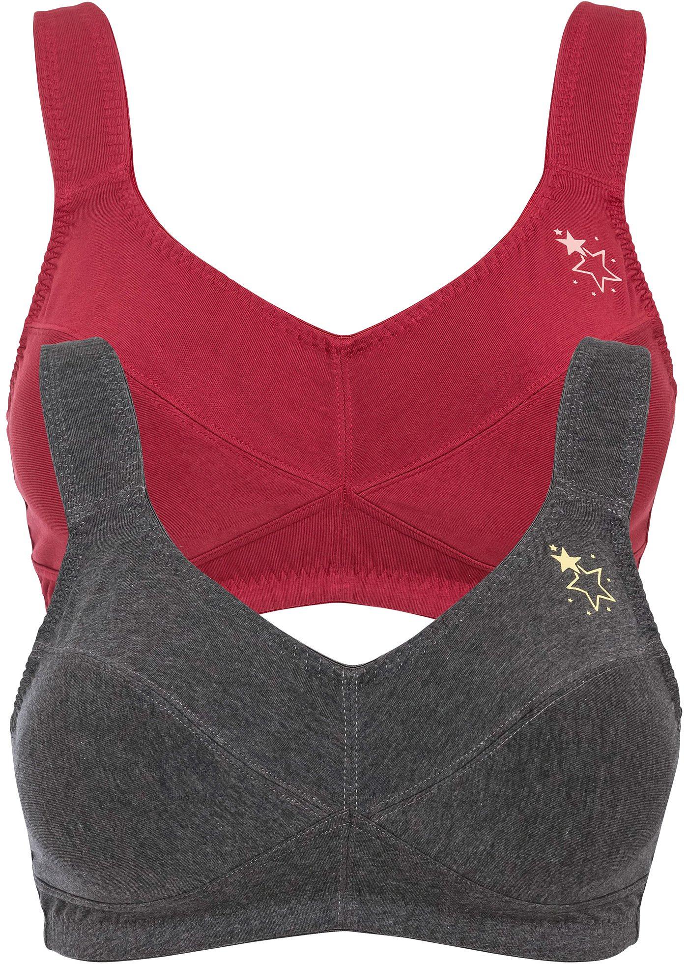 Lot de 2 soutiens-gorge sans armatures coton bio