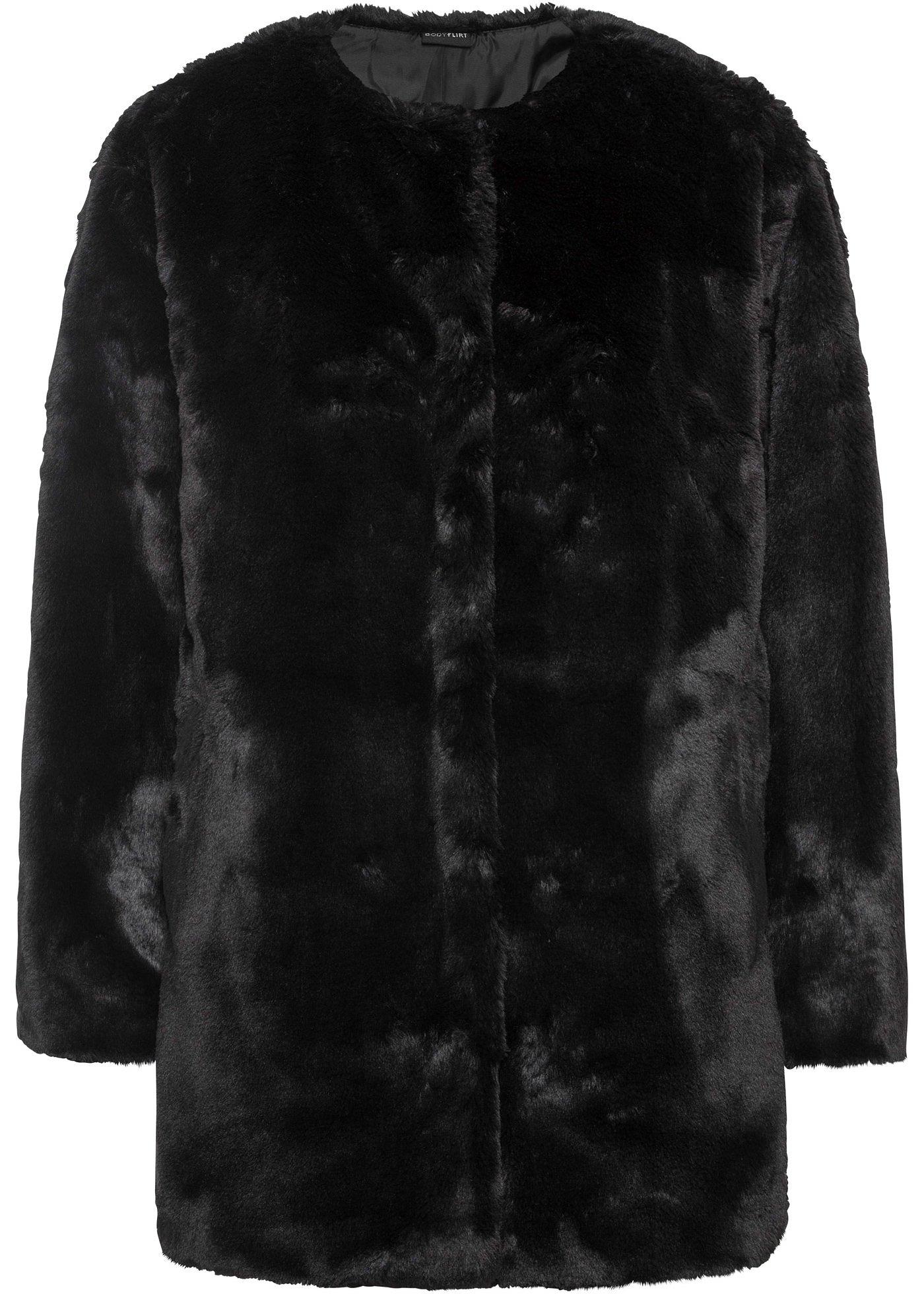 Manteau synthétique imitation fourrure