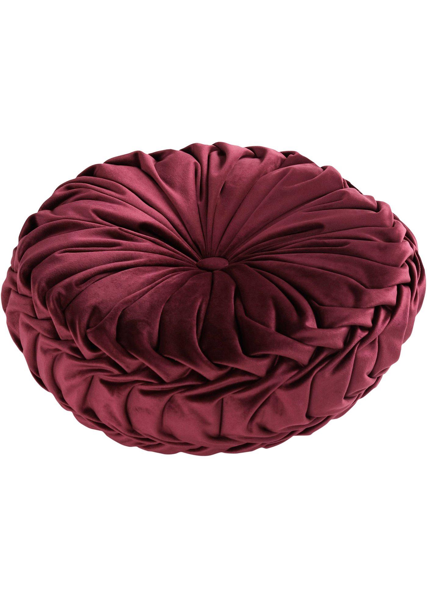 Coussin déco aspect velours