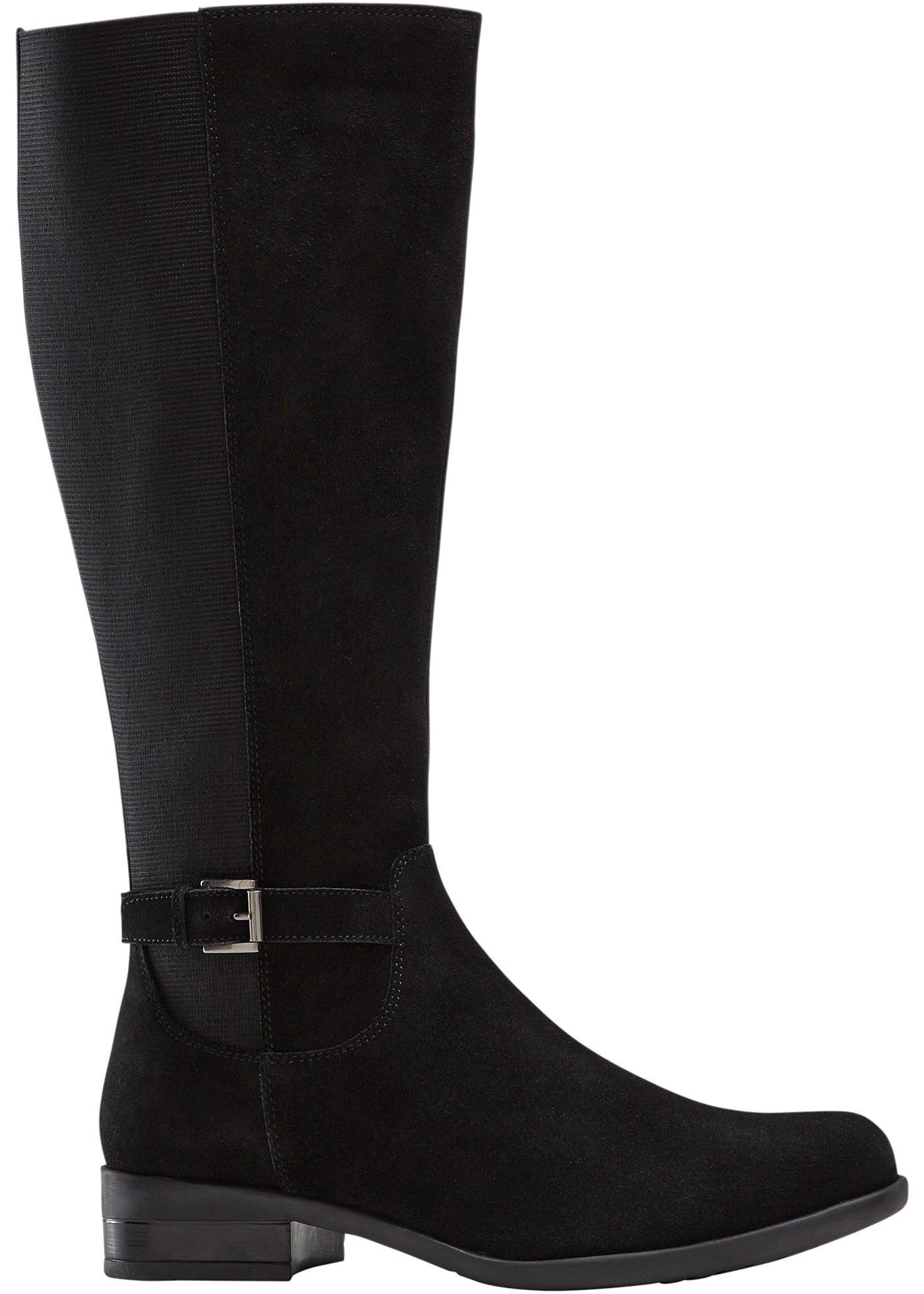 Bottes tige large en cuir