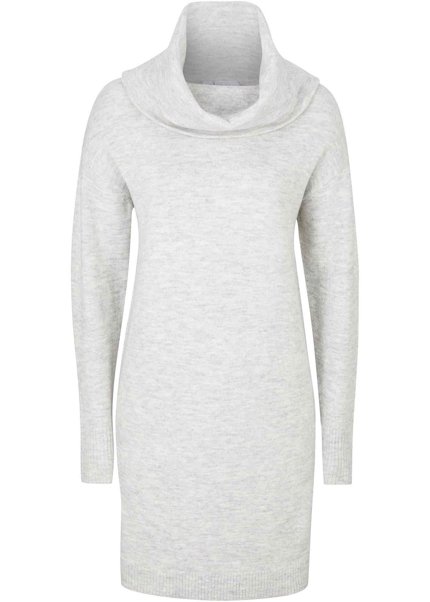 Robe en maille à col large