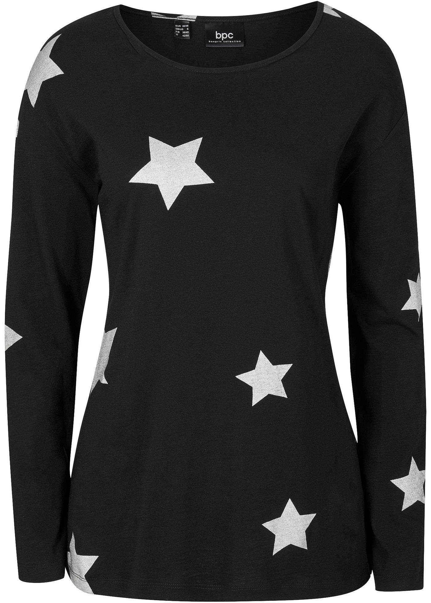 T-shirt manches longues à imprimé étoiles