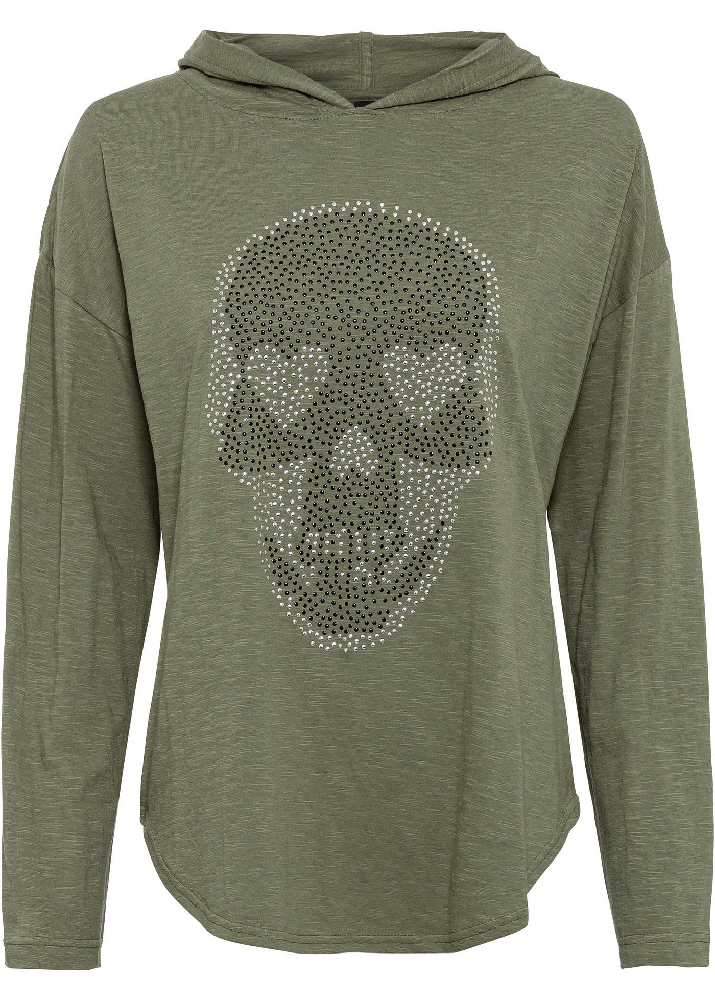 T-shirt long oversize à capuche