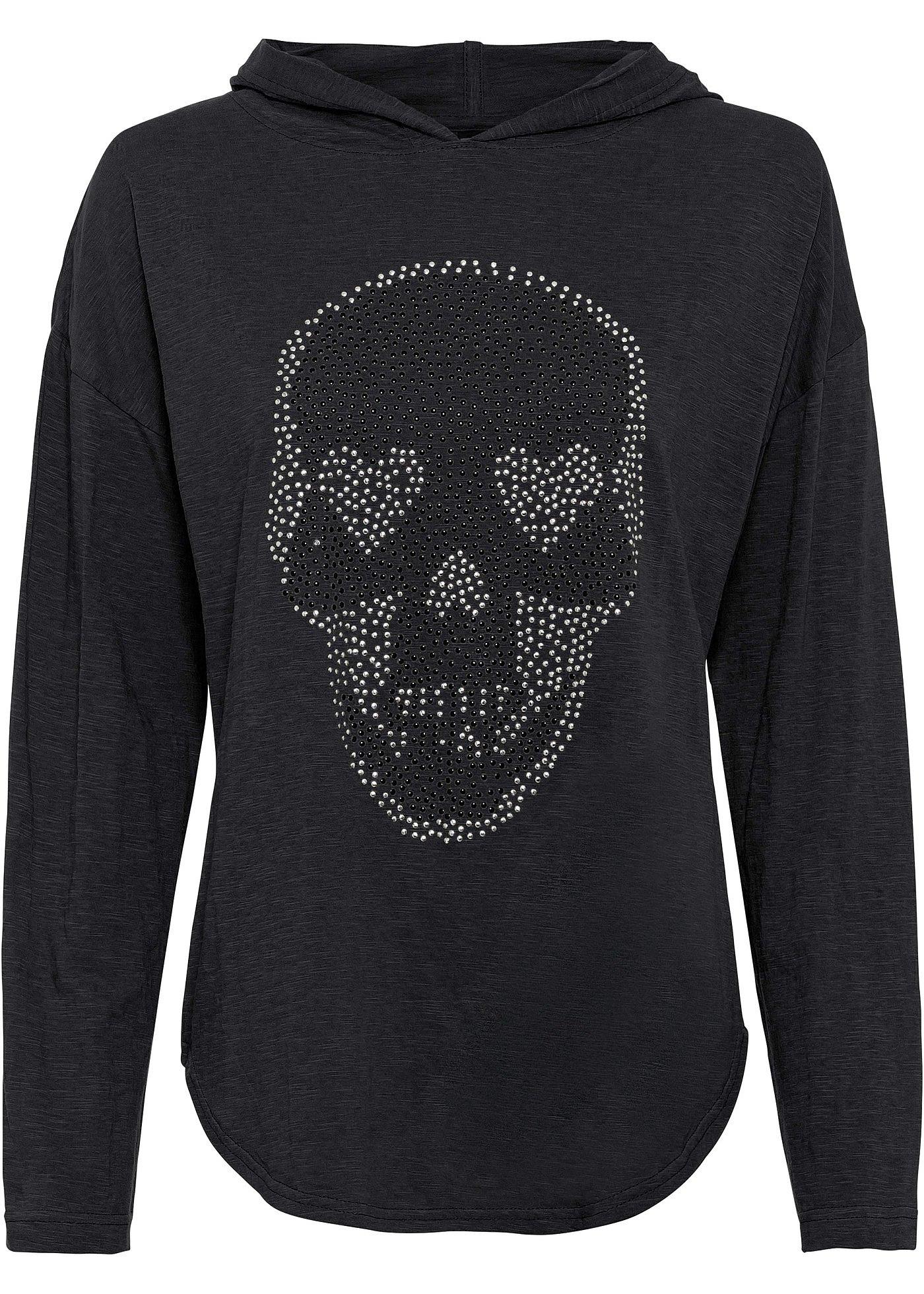 T-shirt long oversize à capuche