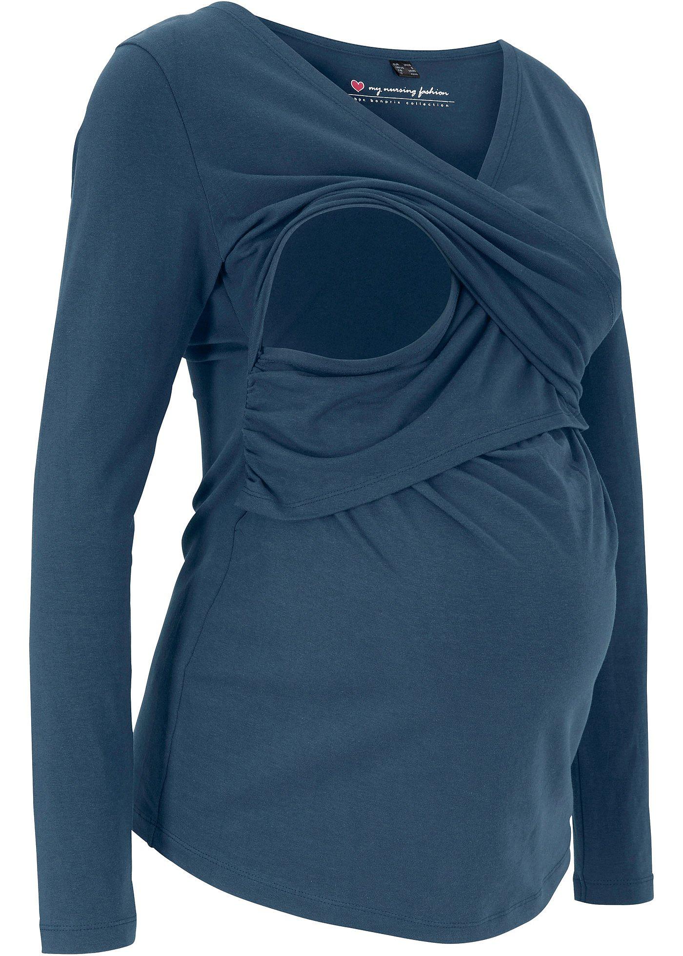 T-shirt de grossesse avec fonction allaitement en coton bio