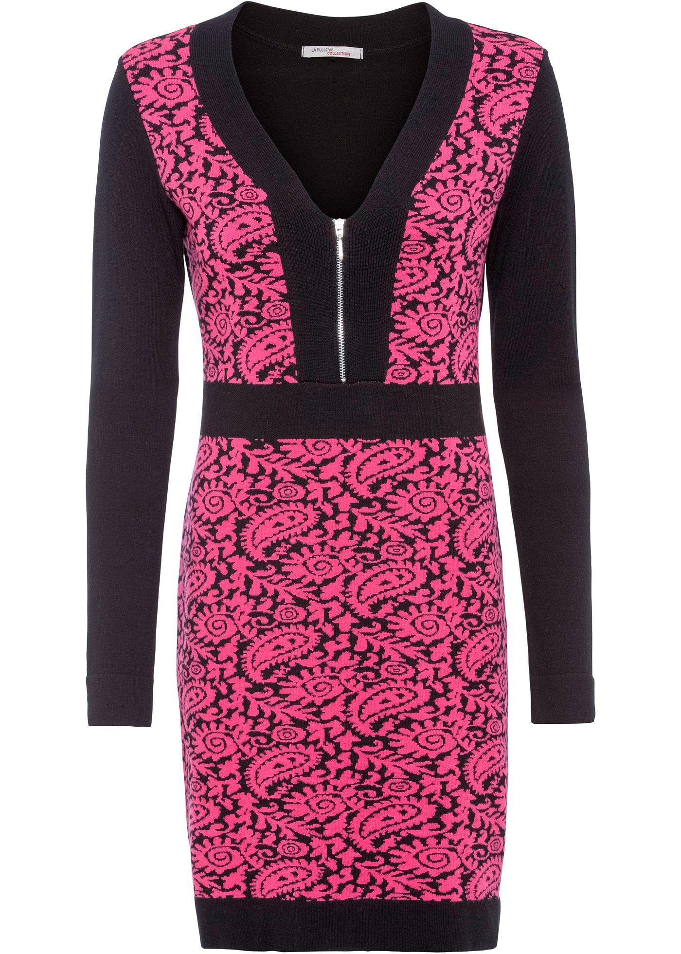 Robe en maille avec zip