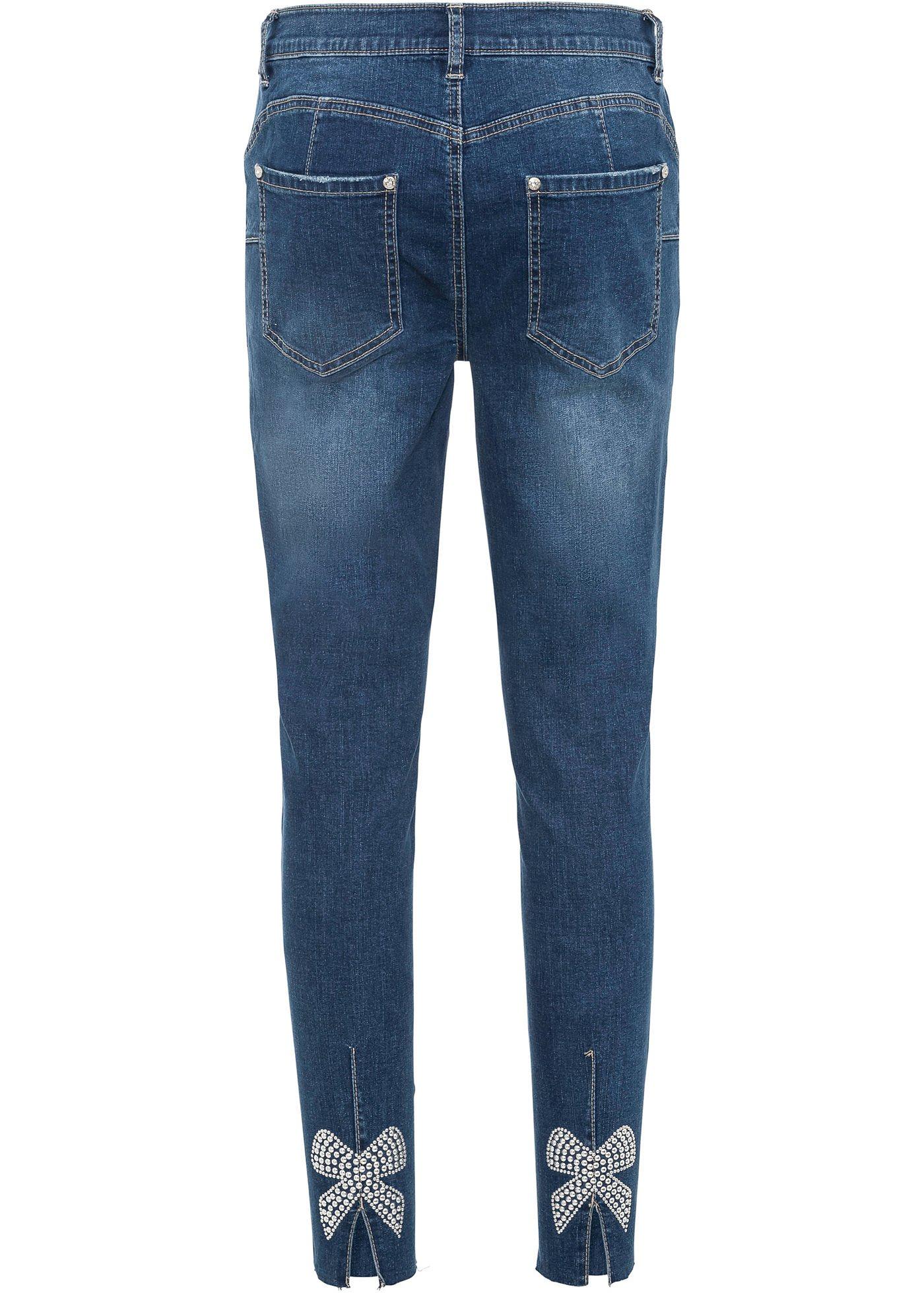 Jean skinny avec application nœud