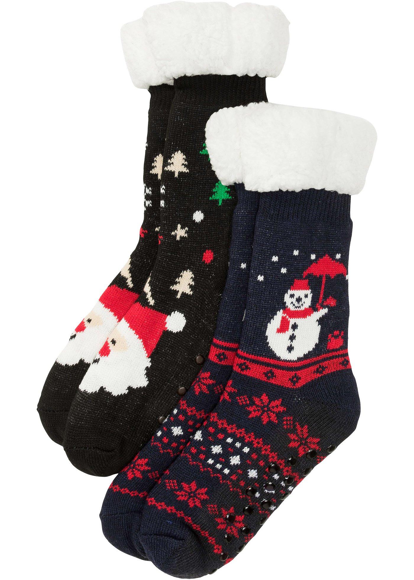 Image de Lot de 2 paires de chaussettes douillettes avec doublure peluche