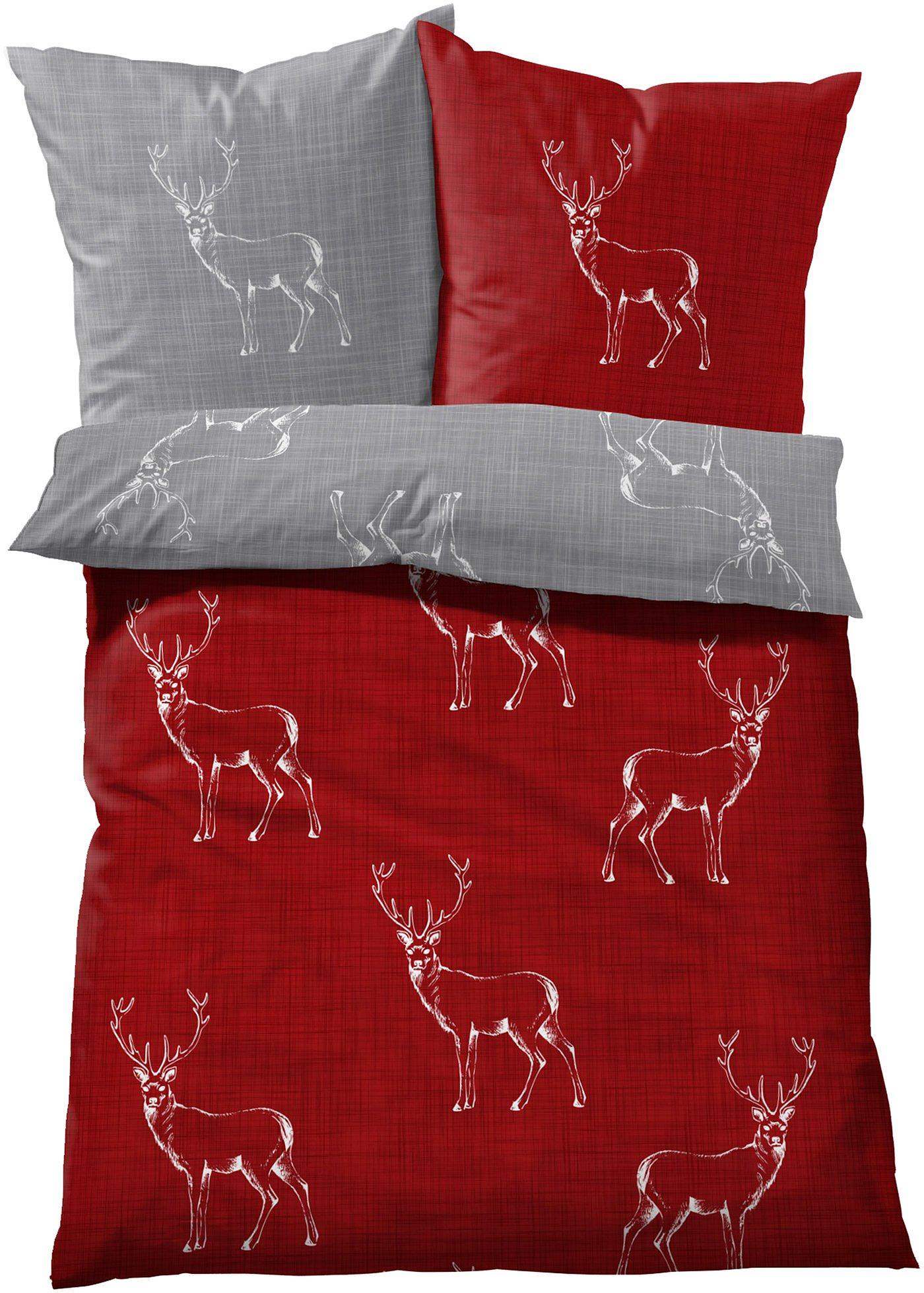 Parure de lit réversible motif cerf