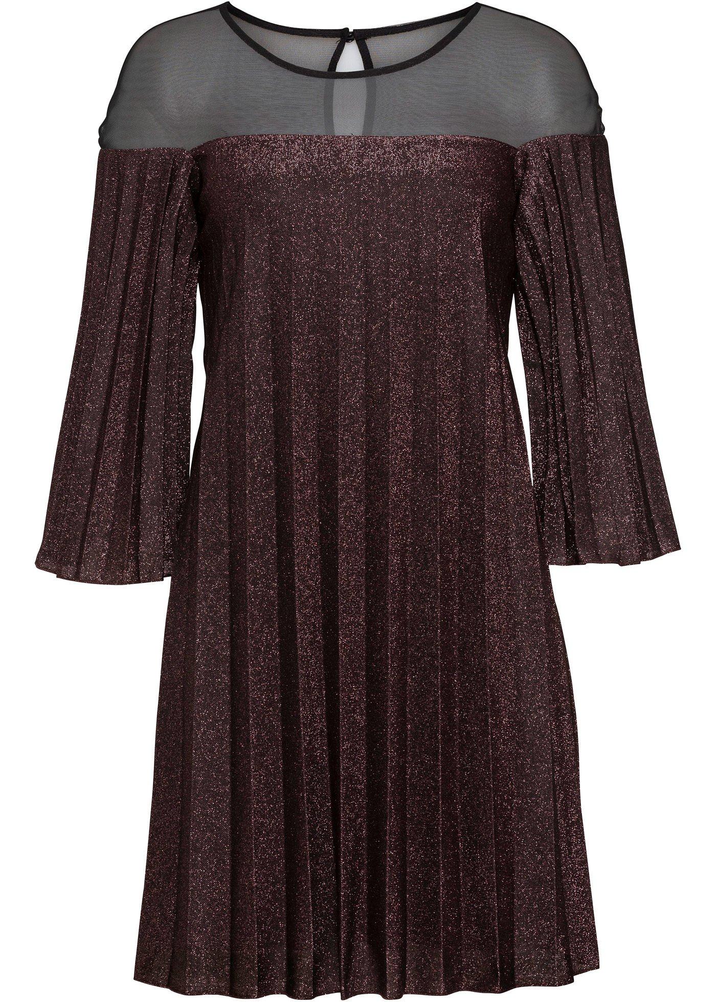 Robe plissée brillante