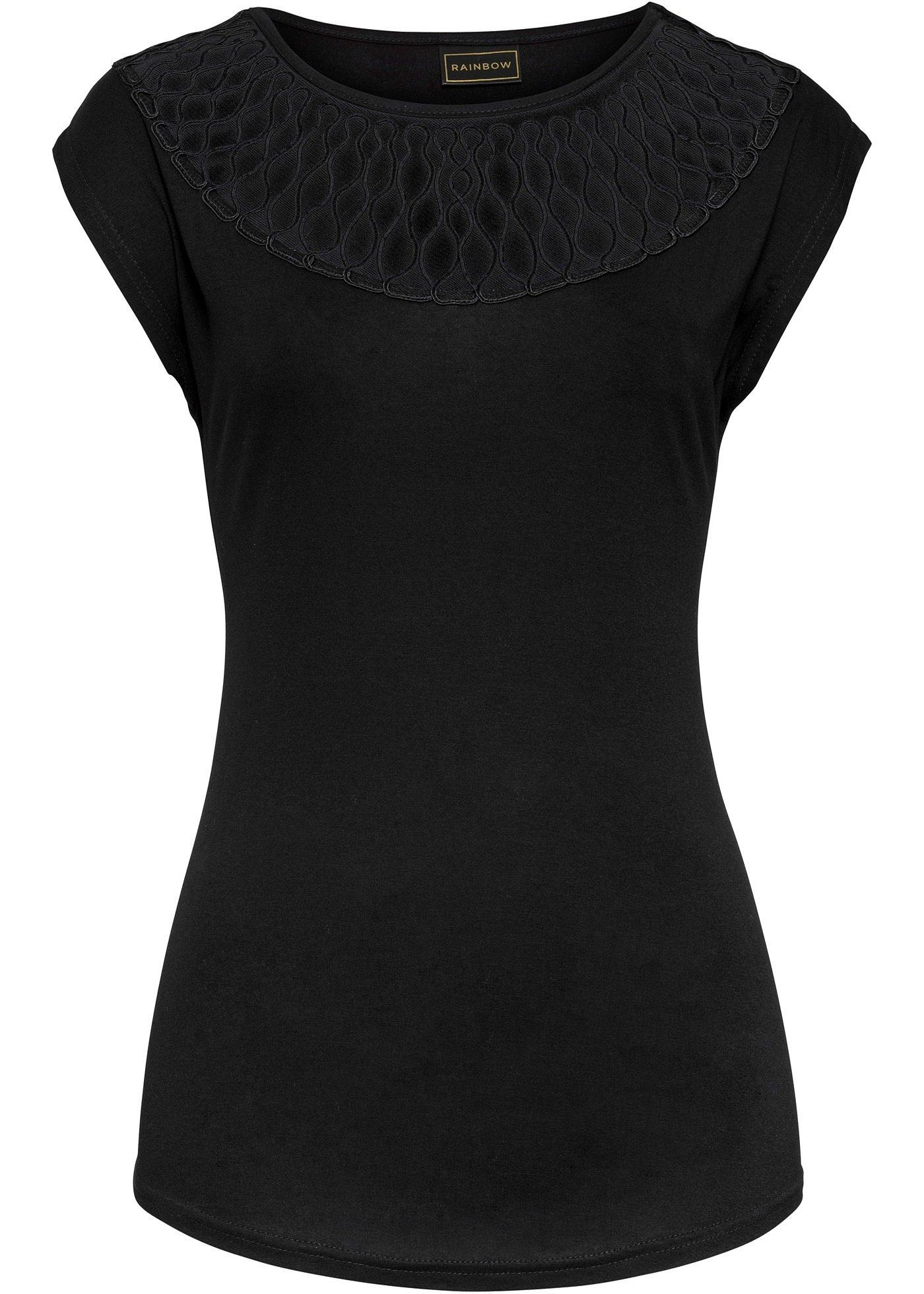 T-shirt à décolleté décoratif