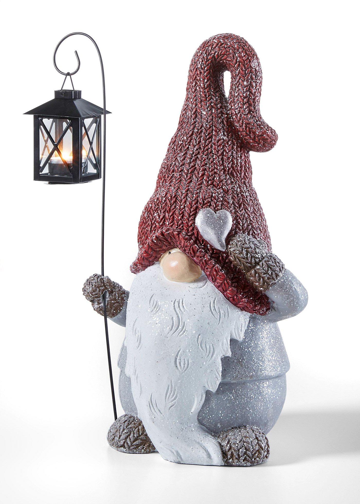 Figurine lutin avec lanterne