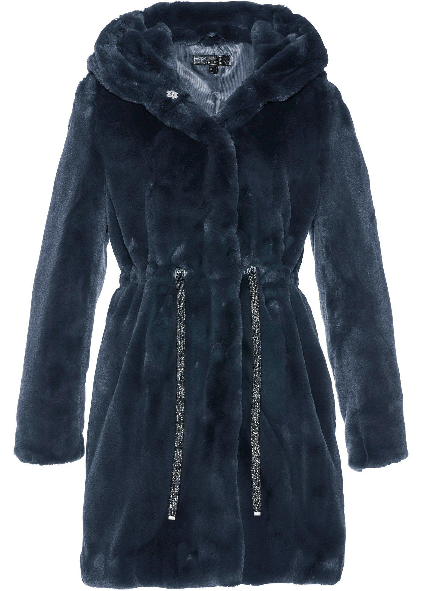 Manteau synthétique imitation fourrure