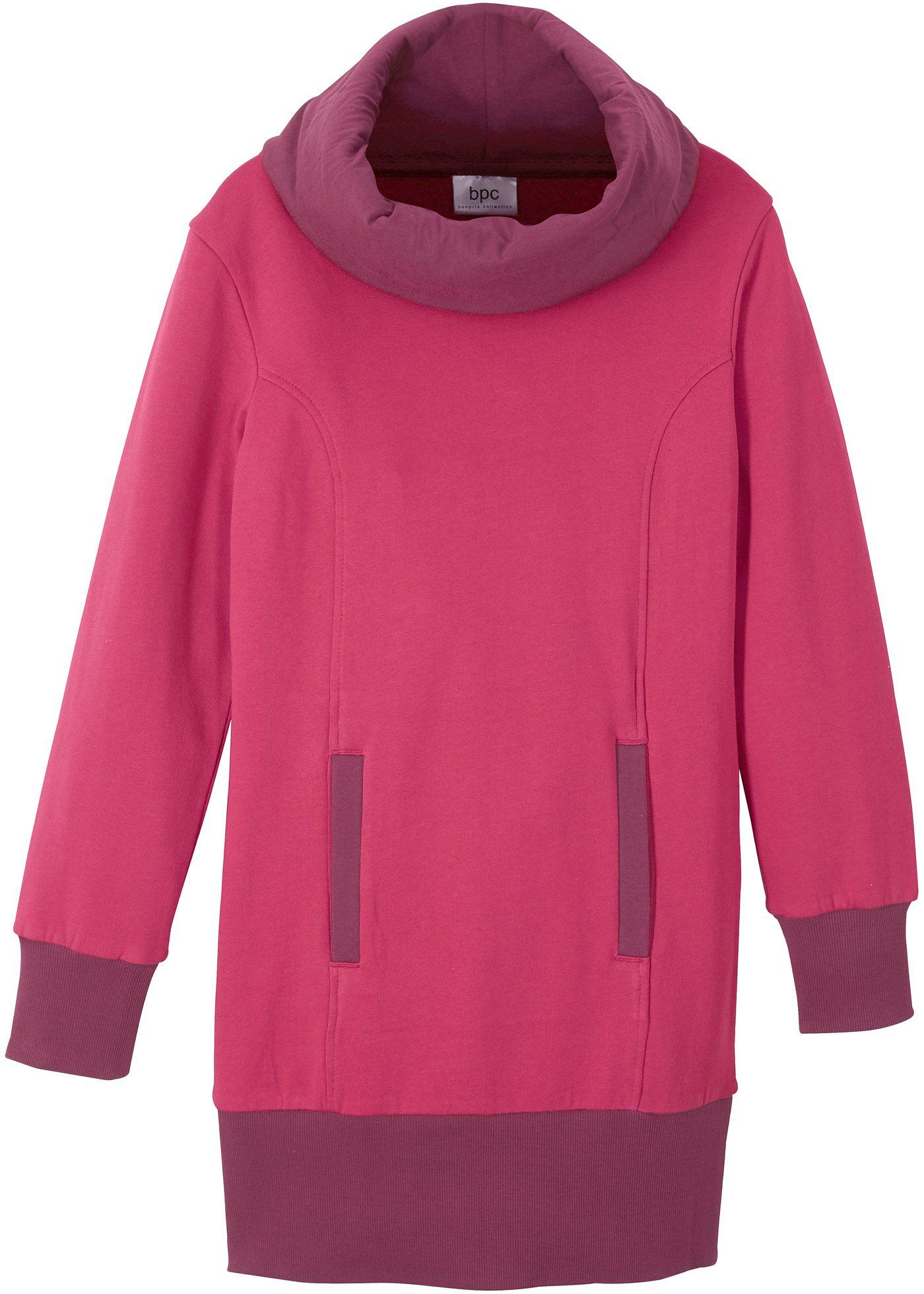Robe sweat fille à grand col