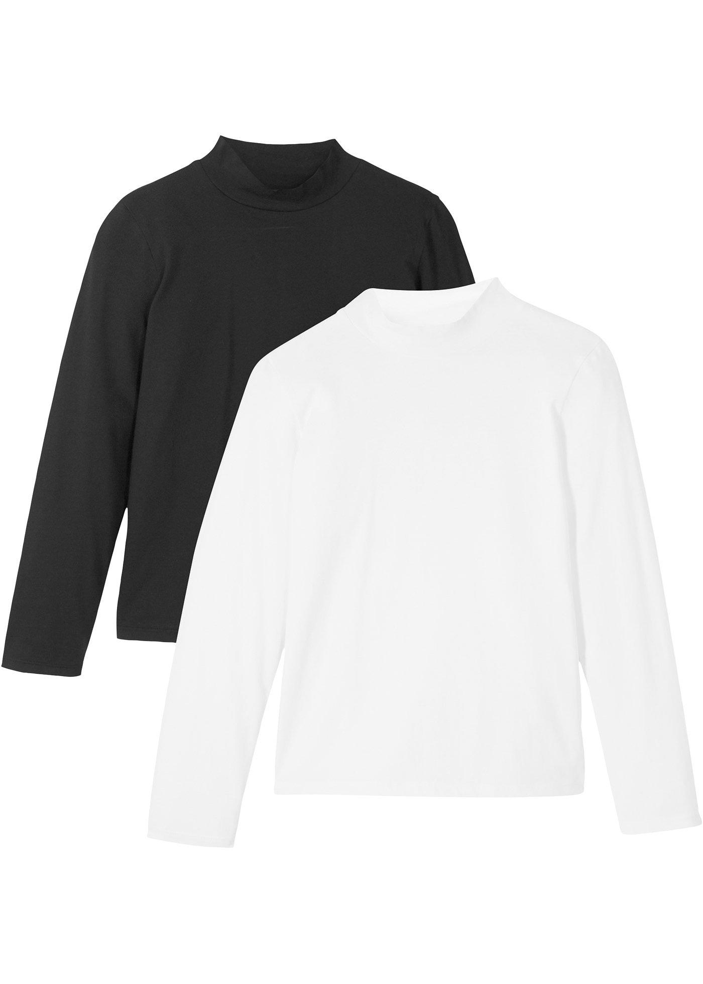 Image de Lot de 2 T-shirts fille à col roulé coton