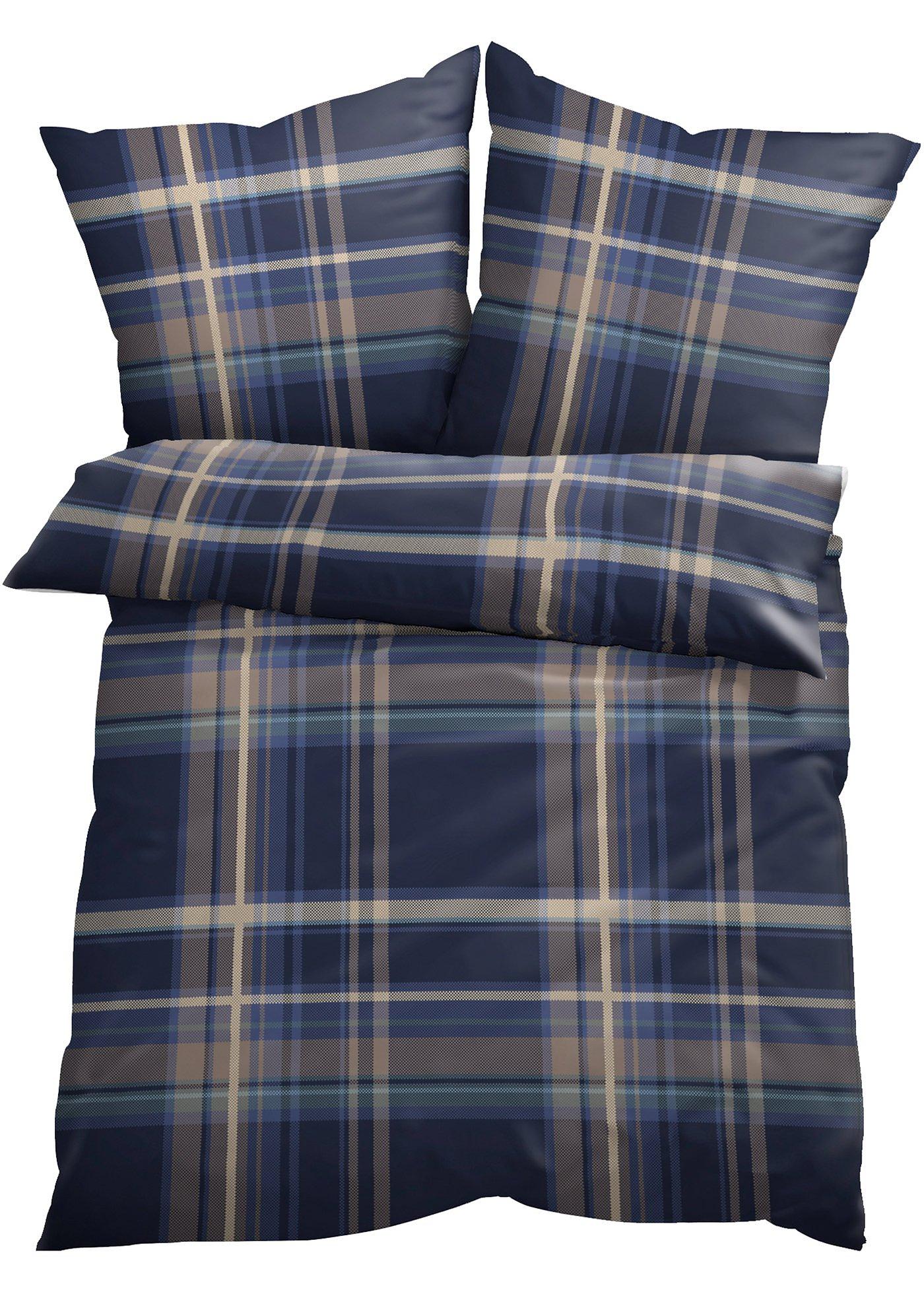 Parure de lit à carreaux