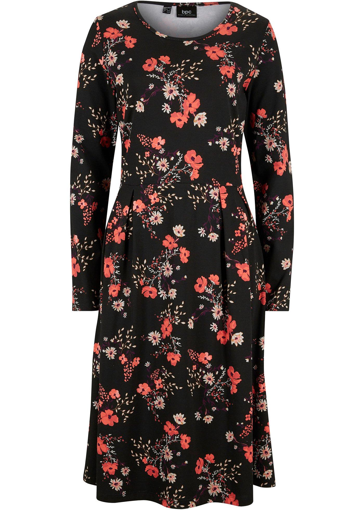 Robe en jersey imprimée longueur midi