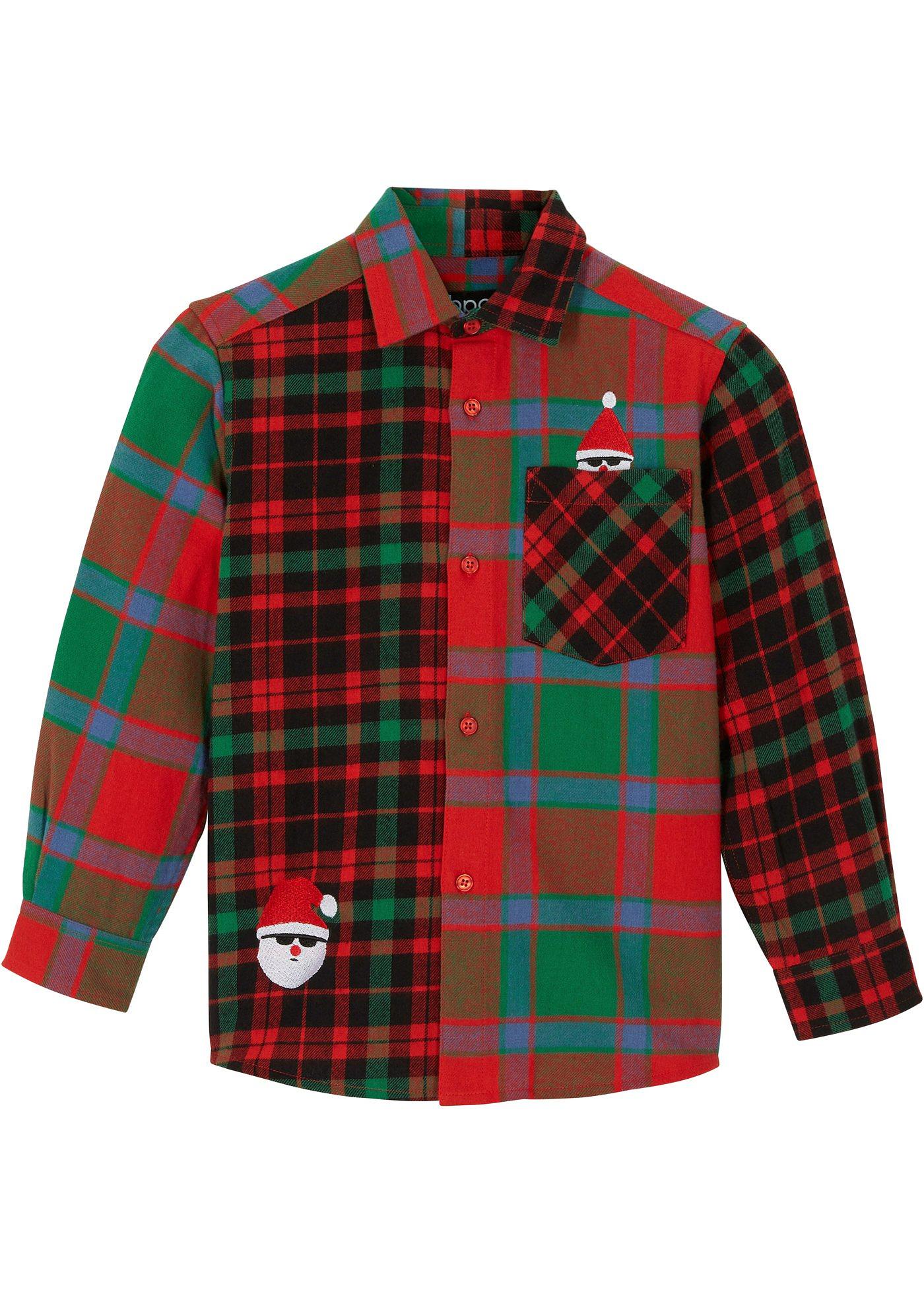 Chemise garçon en flanelle à carreaux