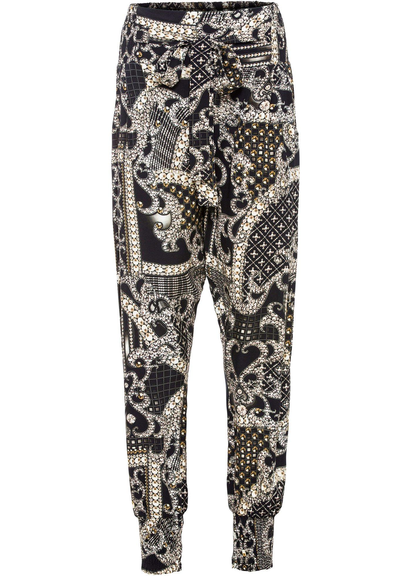 Pantalon sarouel avec lien à nouer