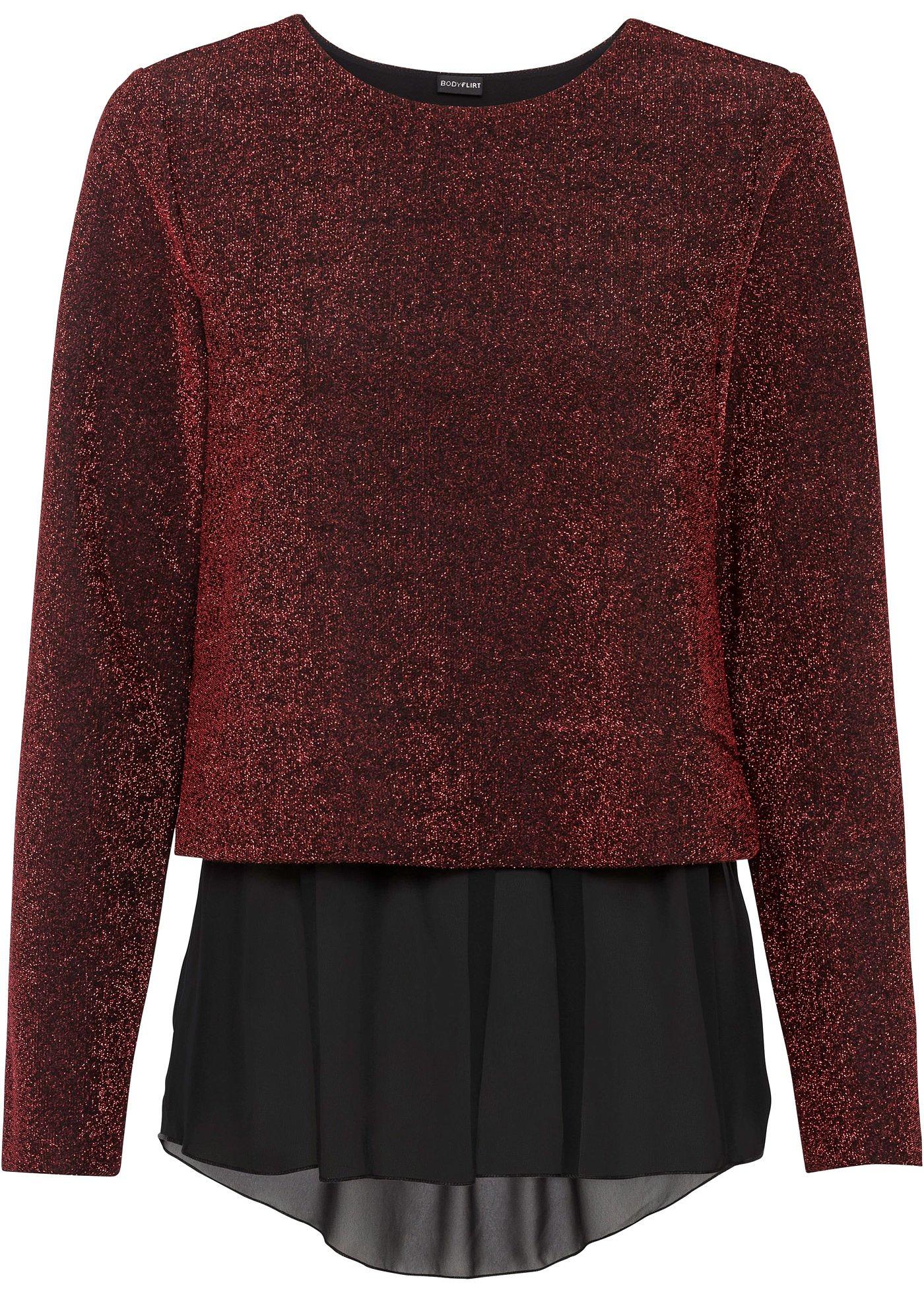 T-shirt scintillant avec chiffon