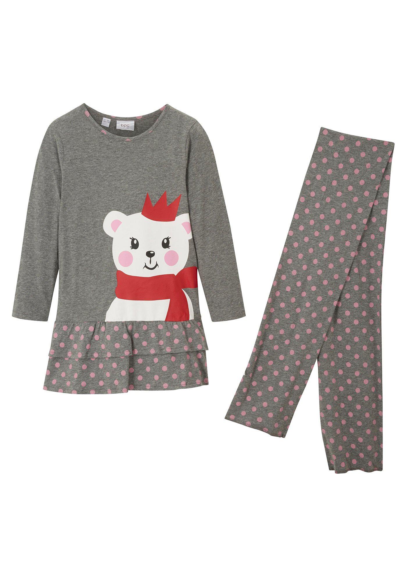 Robe fille en jersey avec écharpe (Ens. 2 pces.) coton bio