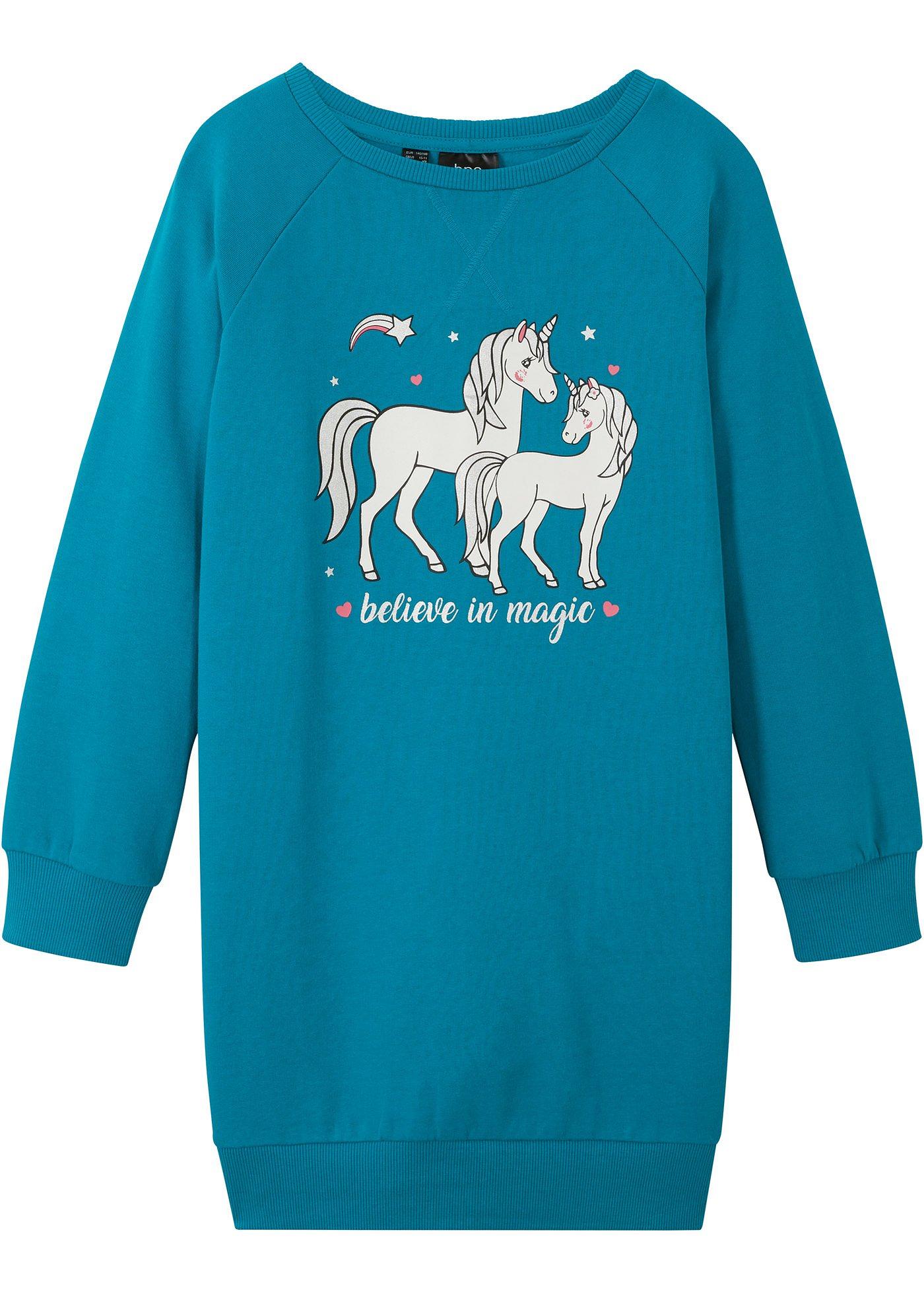 Robe sweat fille en coton bio