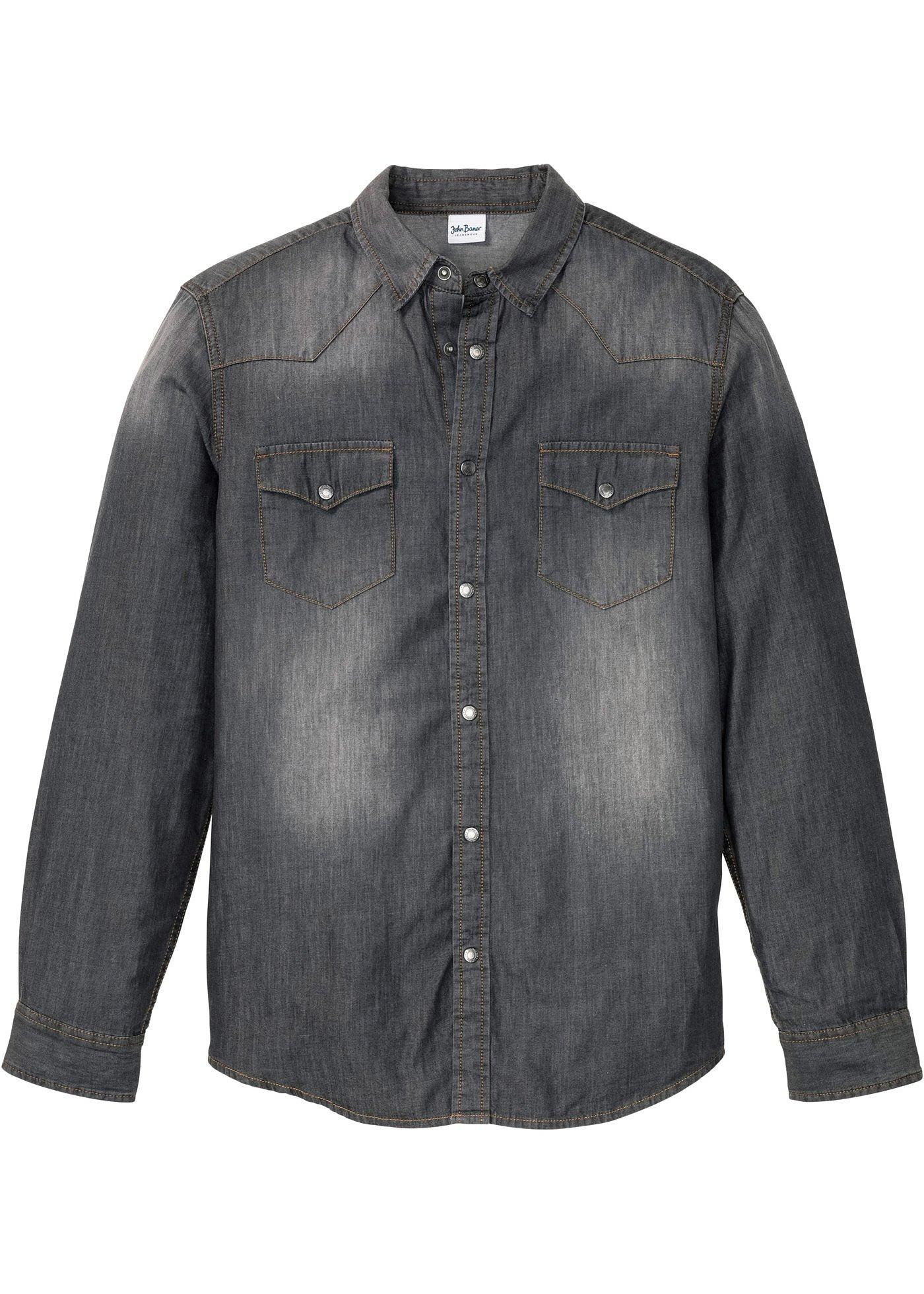 Chemise en jean Slim Fit, manches longues