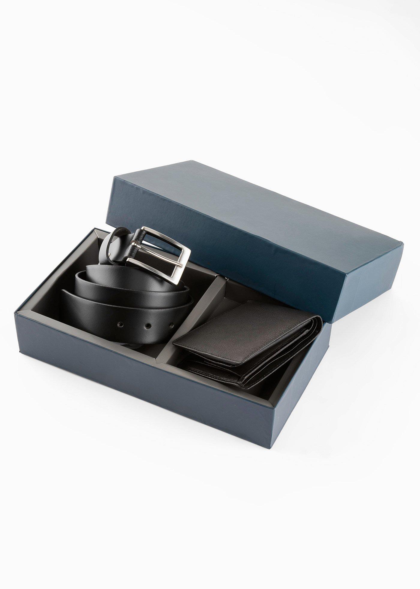 Ensemble ceinture cuir homme (Ens. 2 pces.)