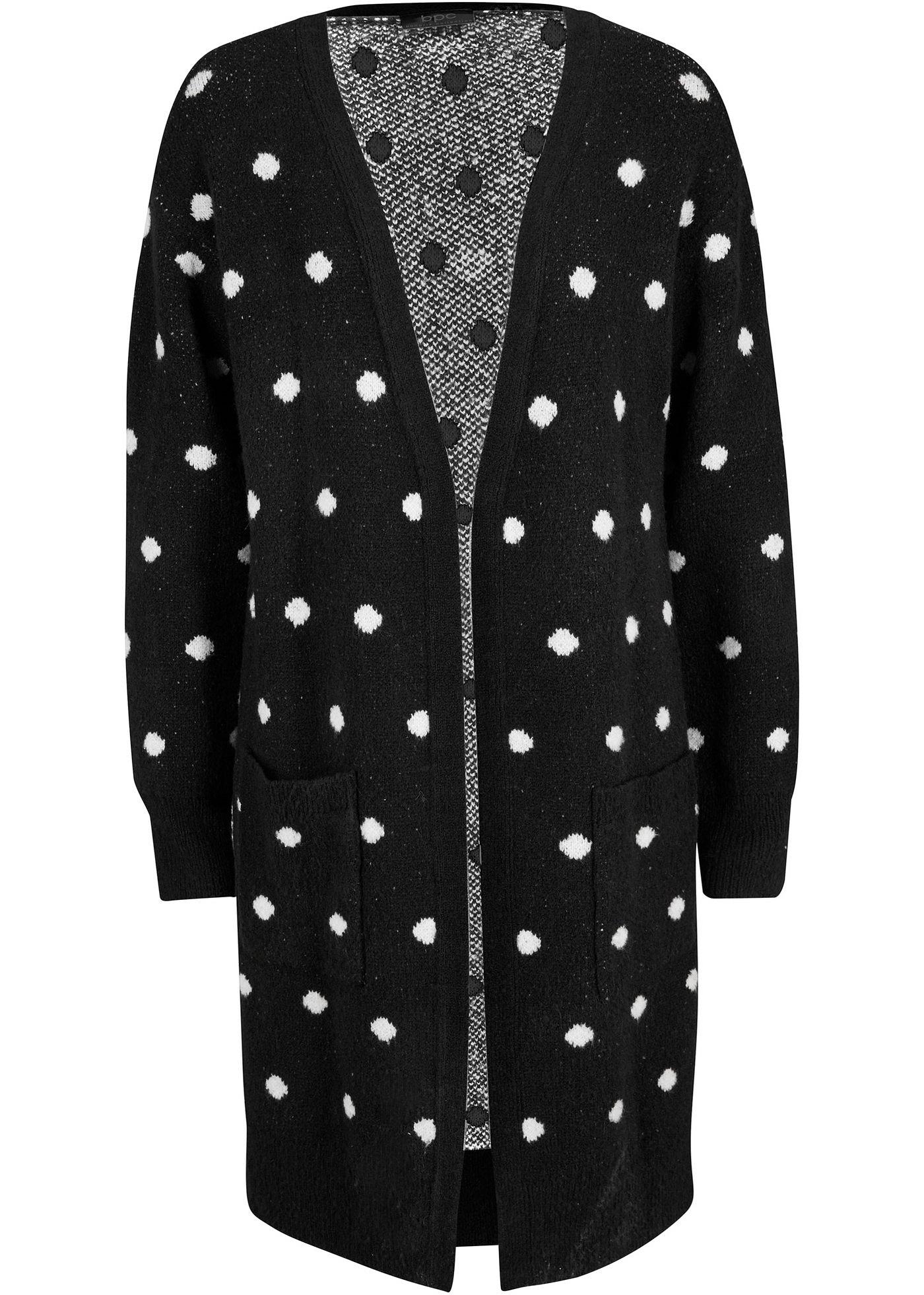 Gilet long en maille avec poches