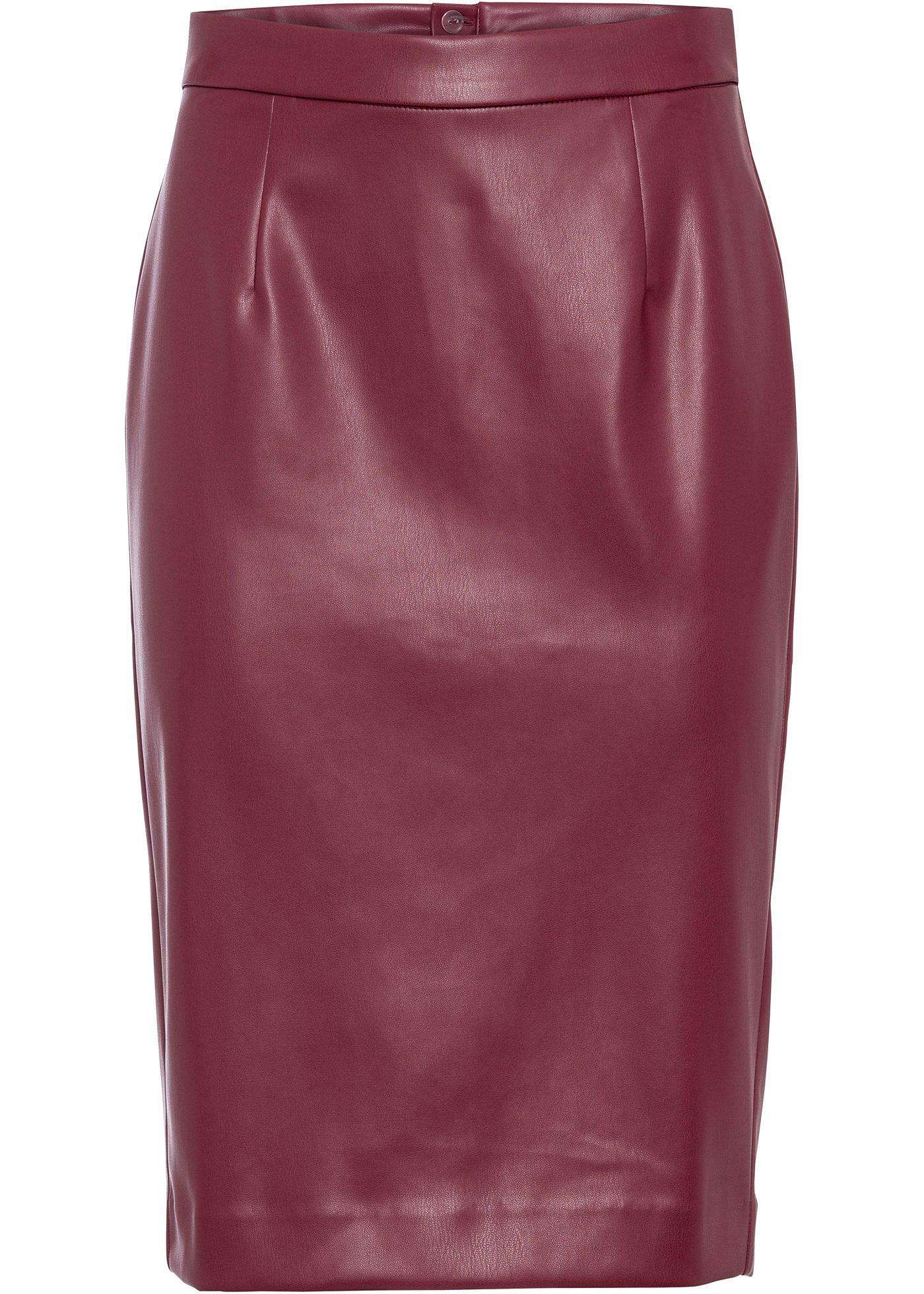 Jupe crayon en synthétique imitation cuir