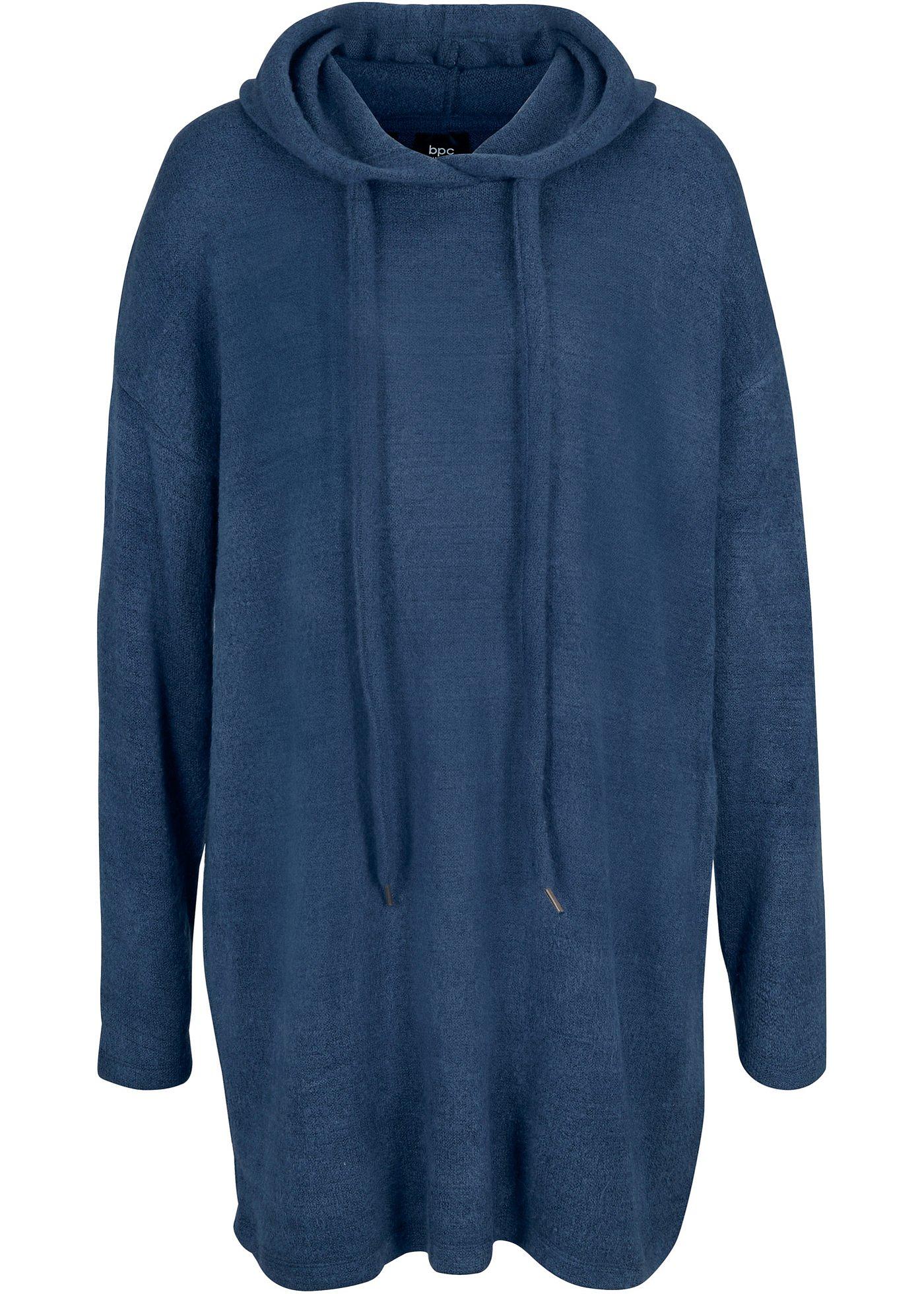 Pull long douillet à capuche