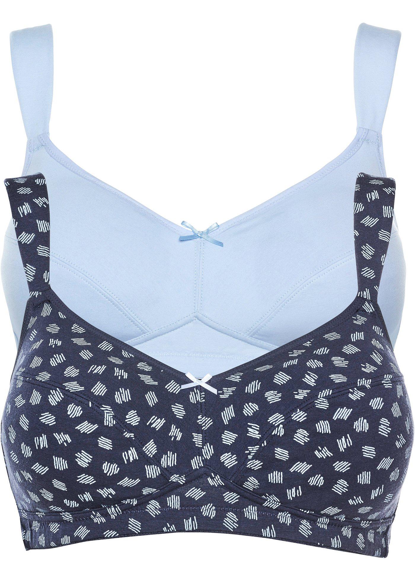 Lot de 2 soutiens-gorge sans armatures coton bio