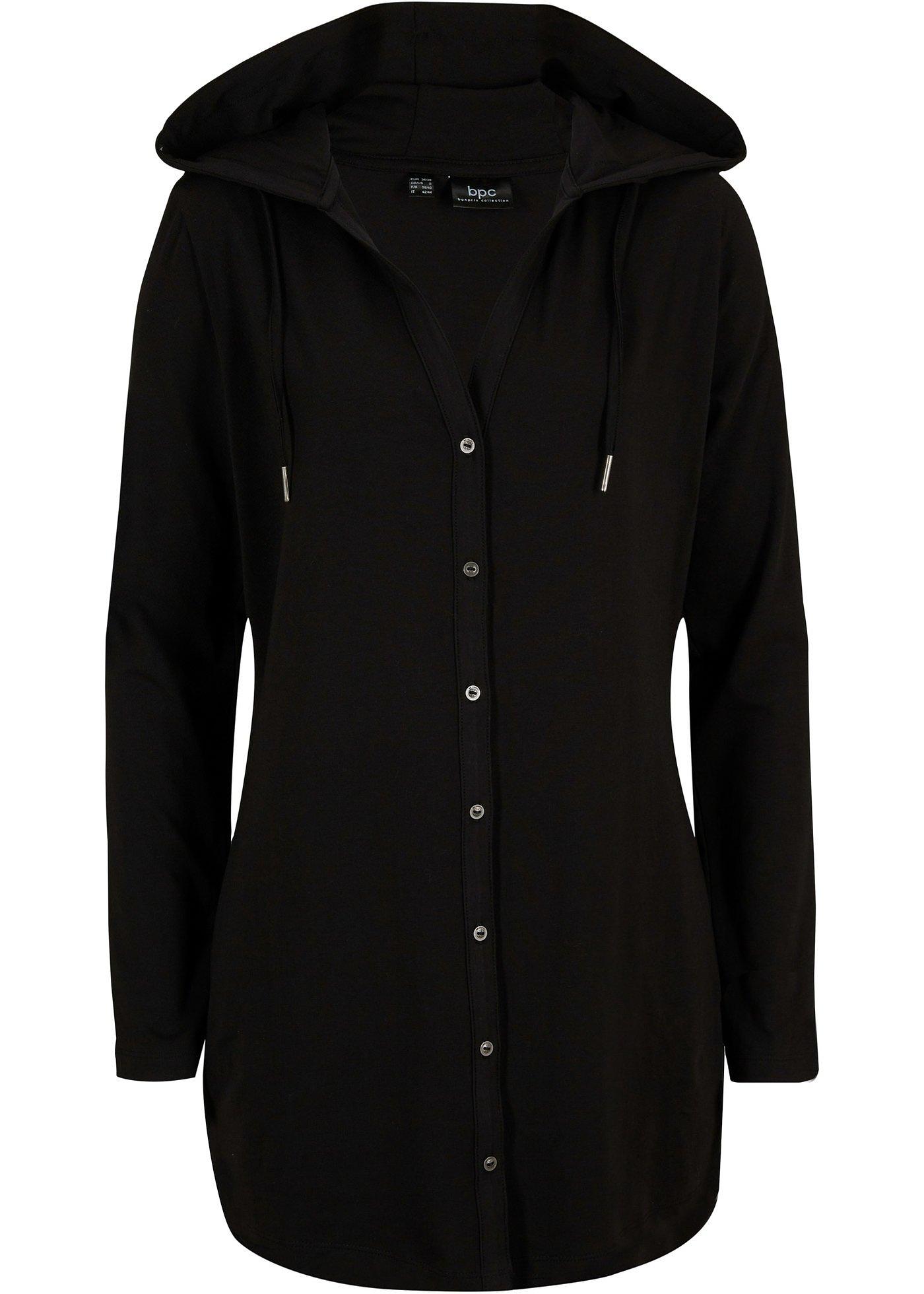 Veste longue fluide à capuche