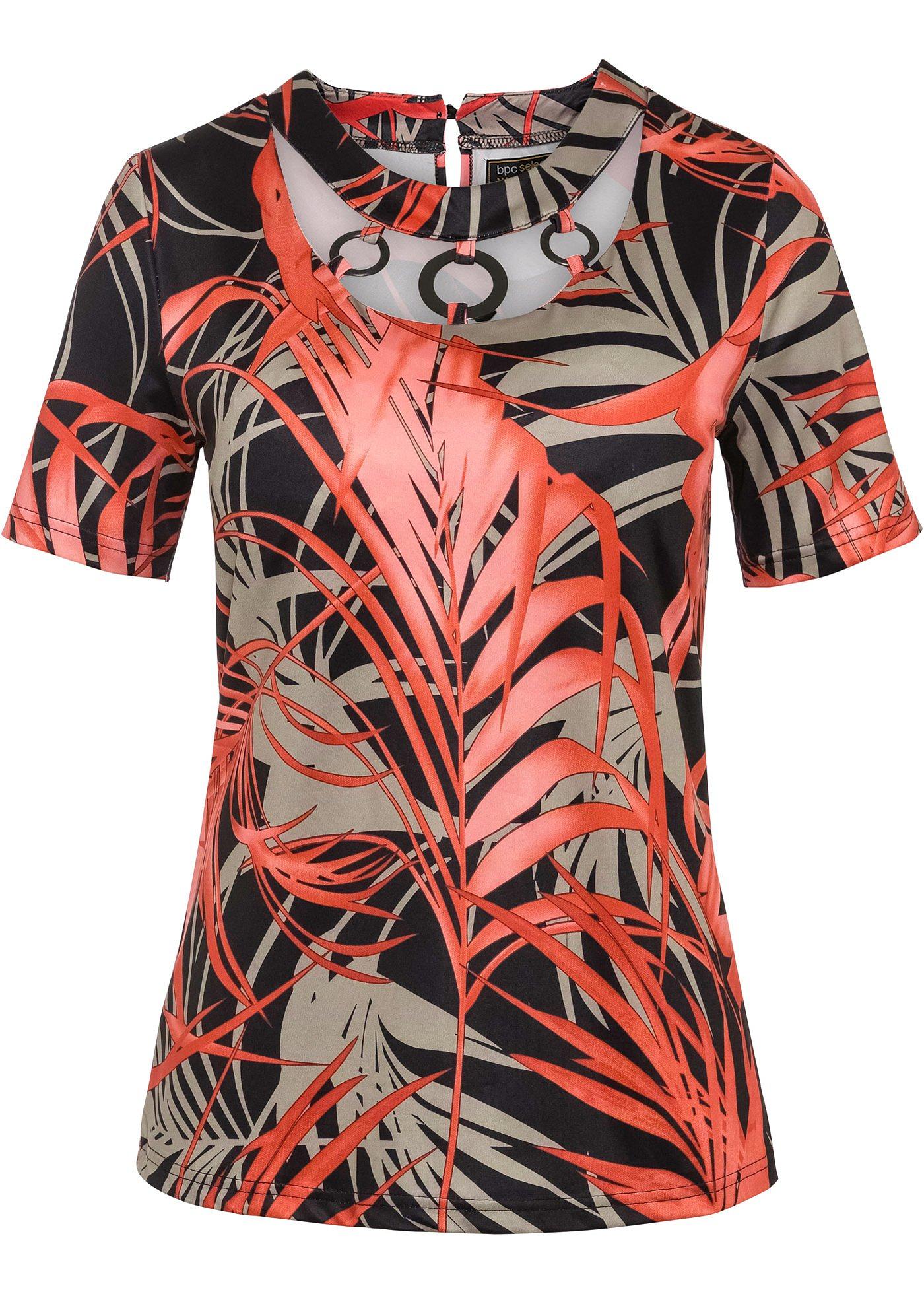 T-shirt à décolleté fantaisie