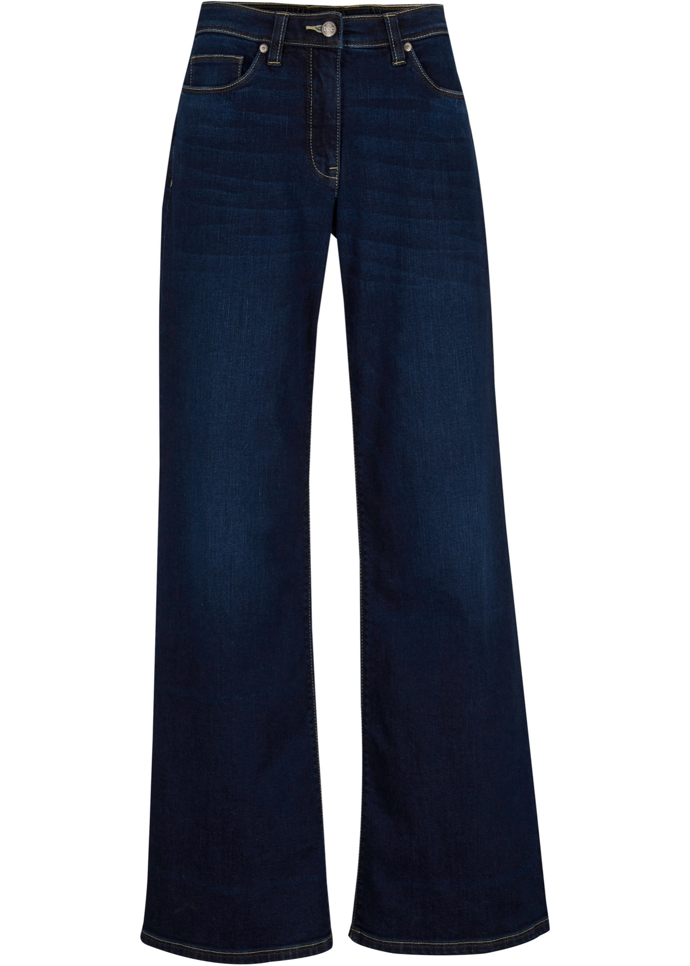 Jean extensible avec taille confortable, jambes extra larges