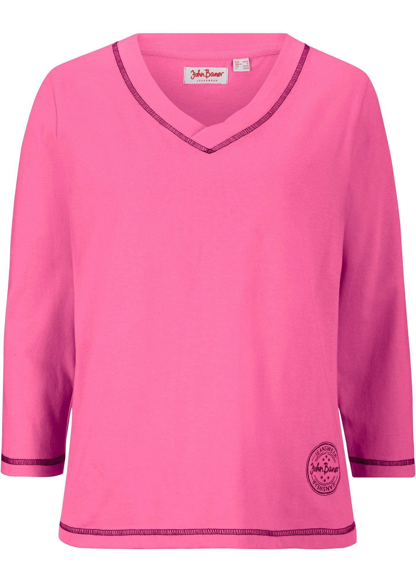 T-shirt en coton bio, manches 3/4