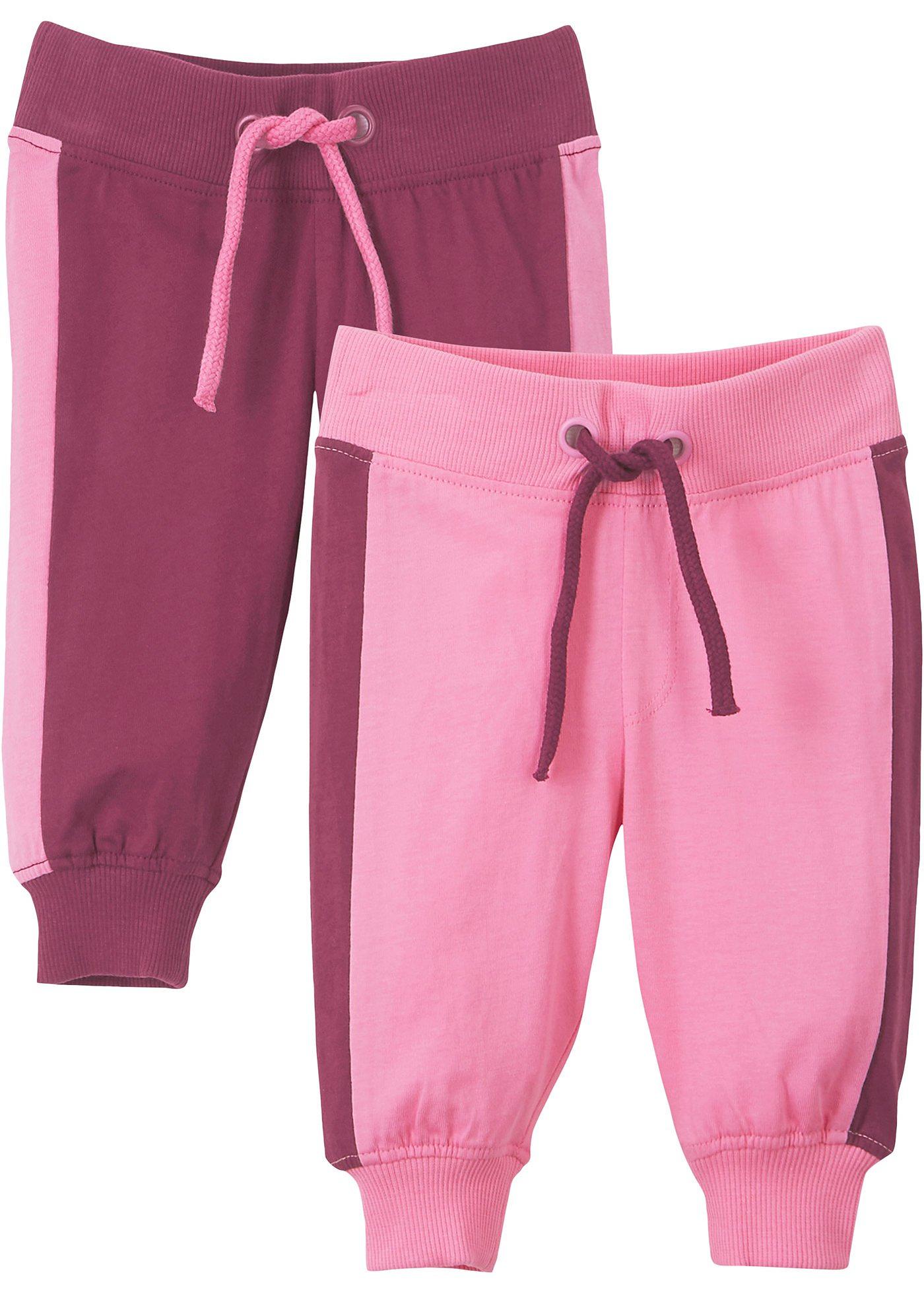 Lot de 2 pantalons bébé matière T-shirt coton bio