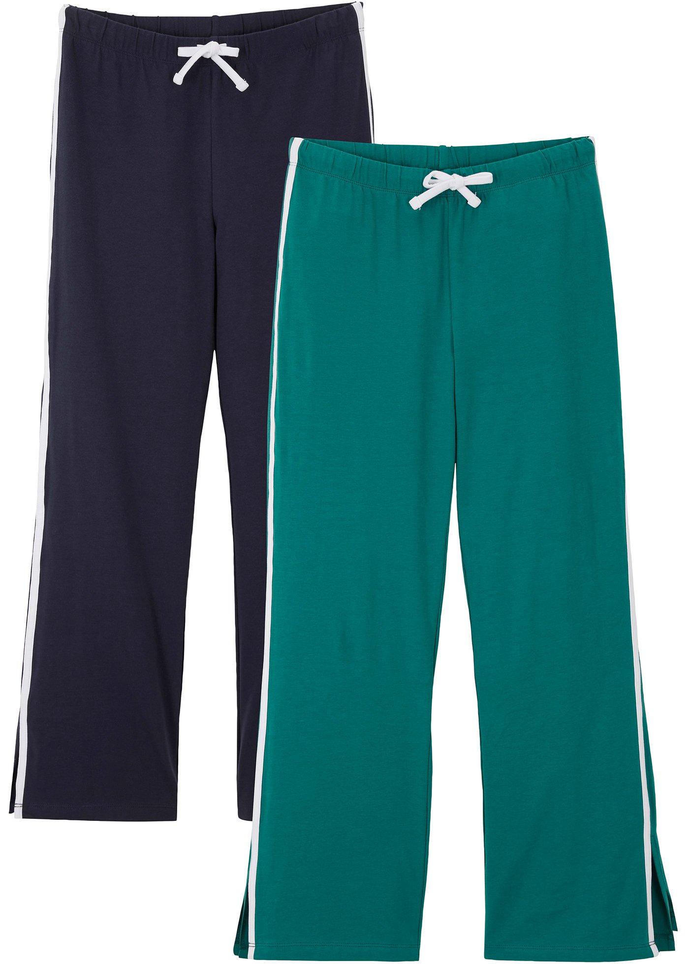 Lot de 2 pantalons de sport fille en jersey avec coton bio