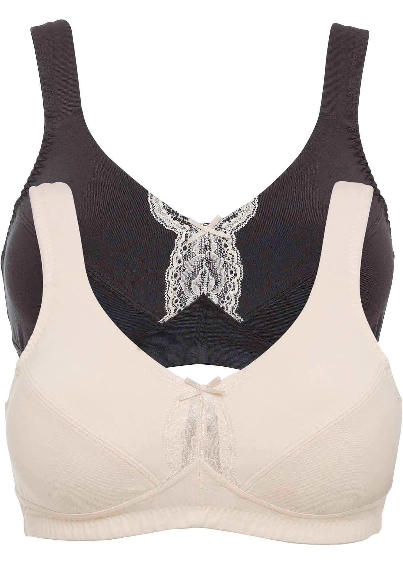 Lot de 2 soutiens-gorge sans armatures coton bio