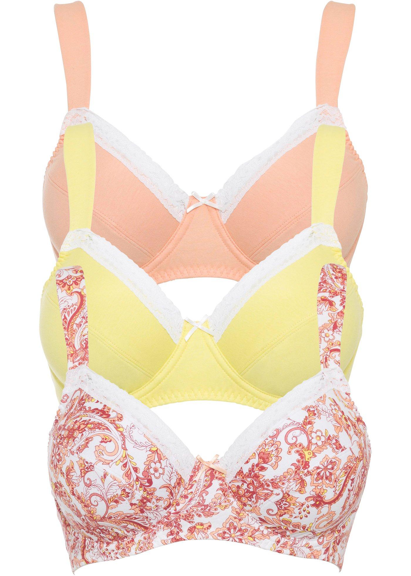 Lot de 3 soutiens-gorge en coton bio