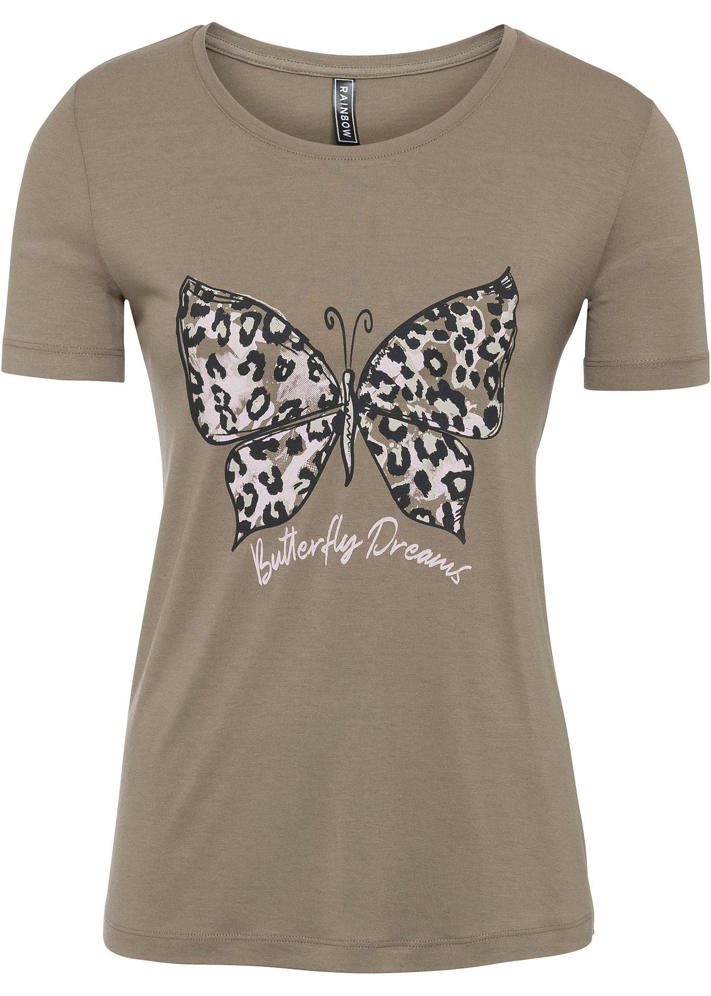 T-shirt à imprimé papillon
