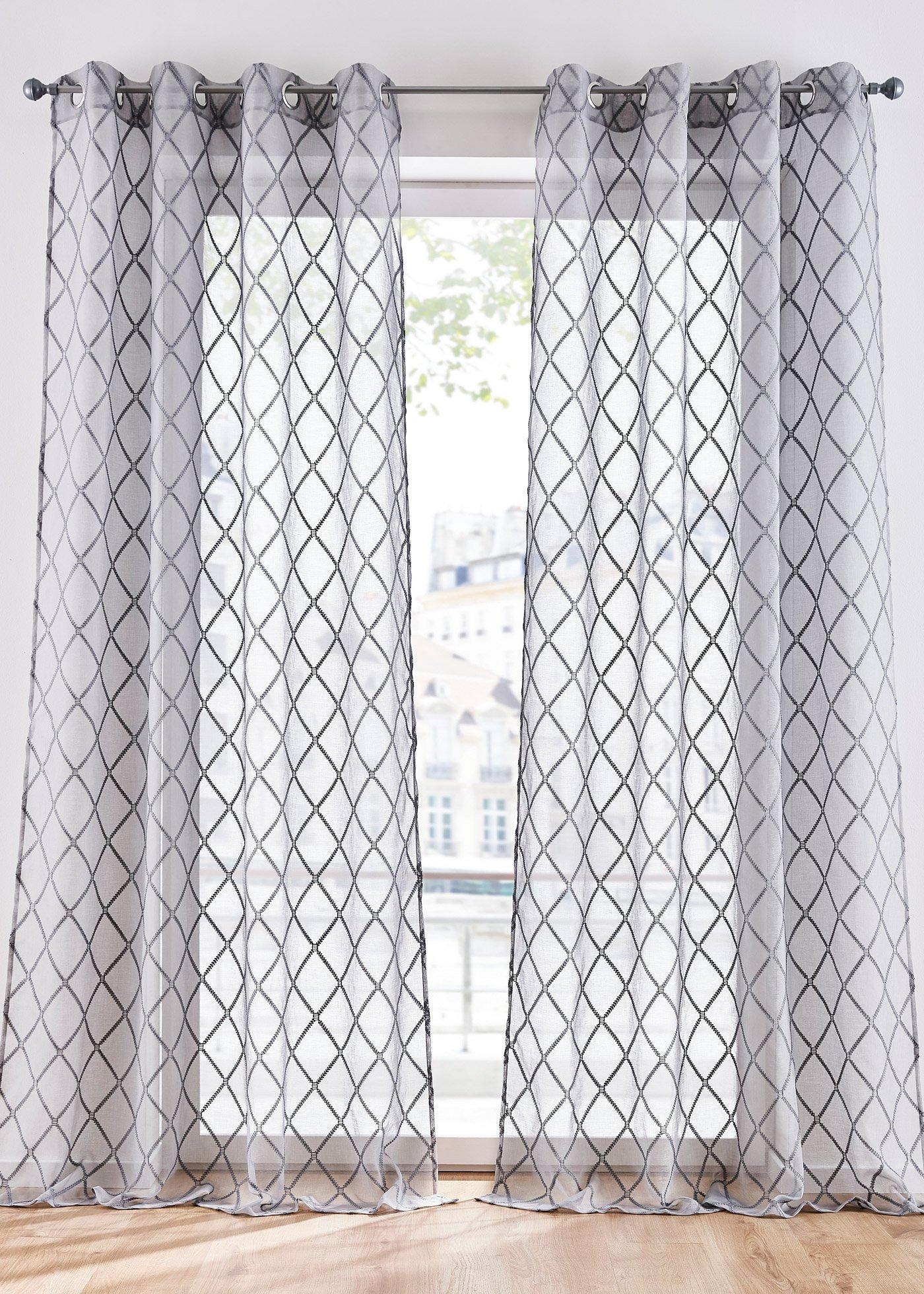 Voilage uni jacquard (1 pce.)