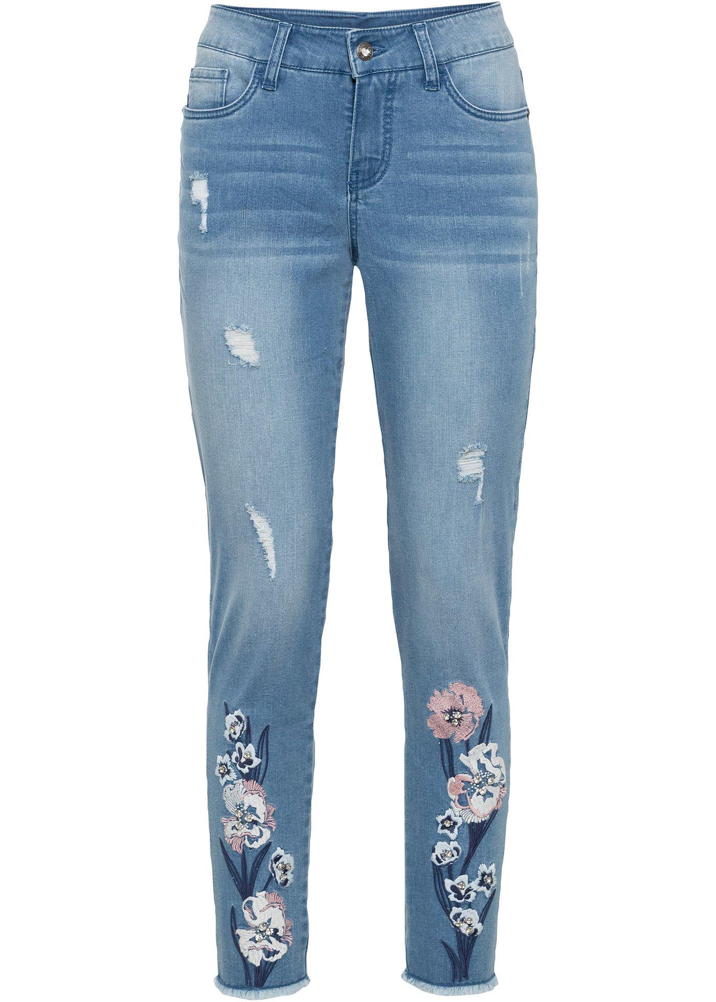 Jean skinny avec broderie