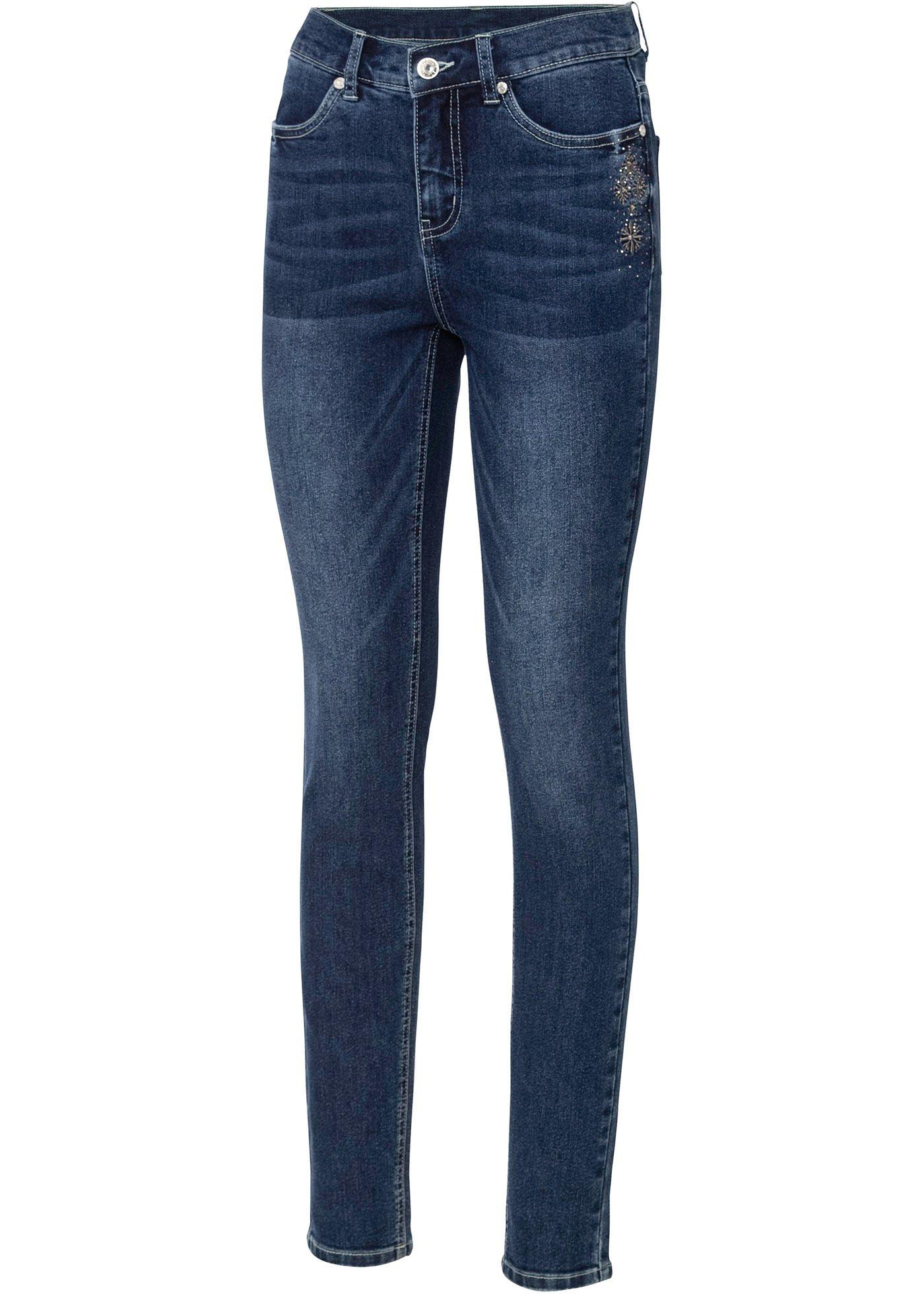 Jean extensible avec décorations