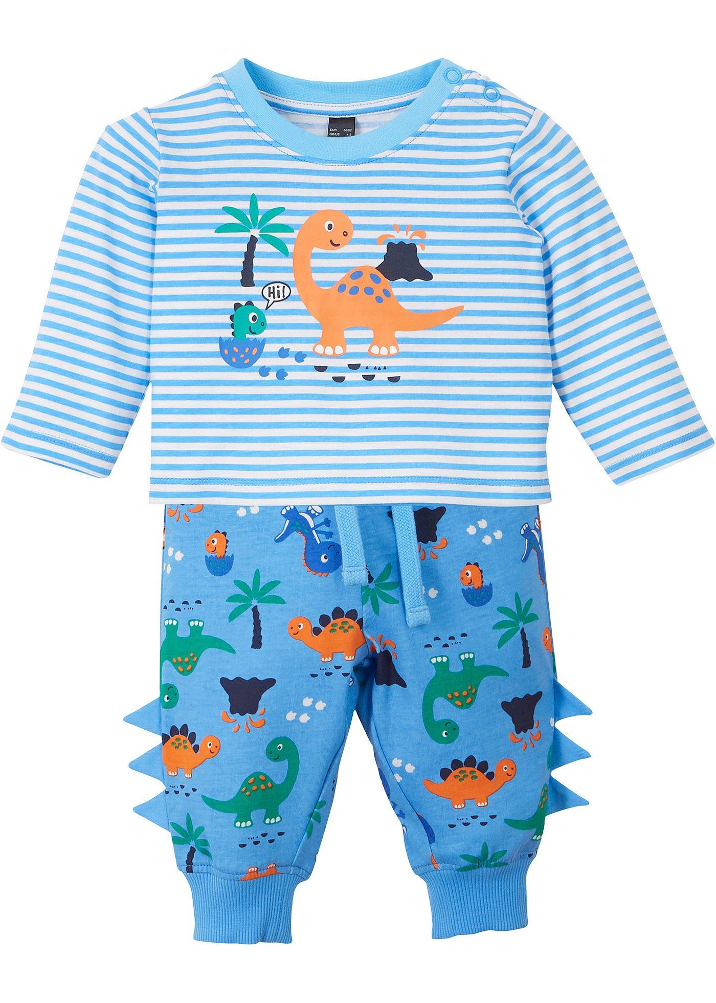 T-shirt manches longues et pantalon sweat bébé (Ens. 2 pces.) coton bio