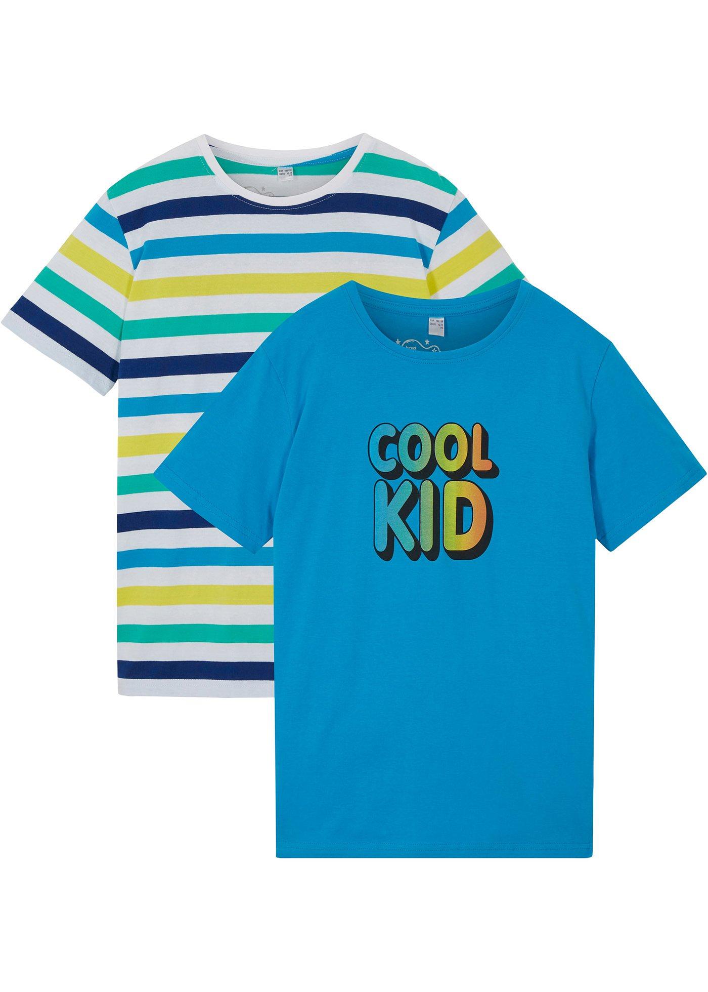 Lot de 2 T-shirts garçon avec imprimé, coton bio