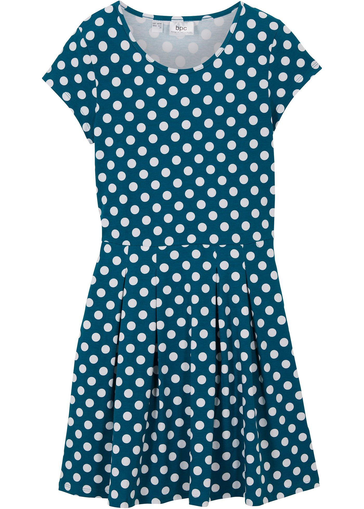 Robe T-shirt fille à pois