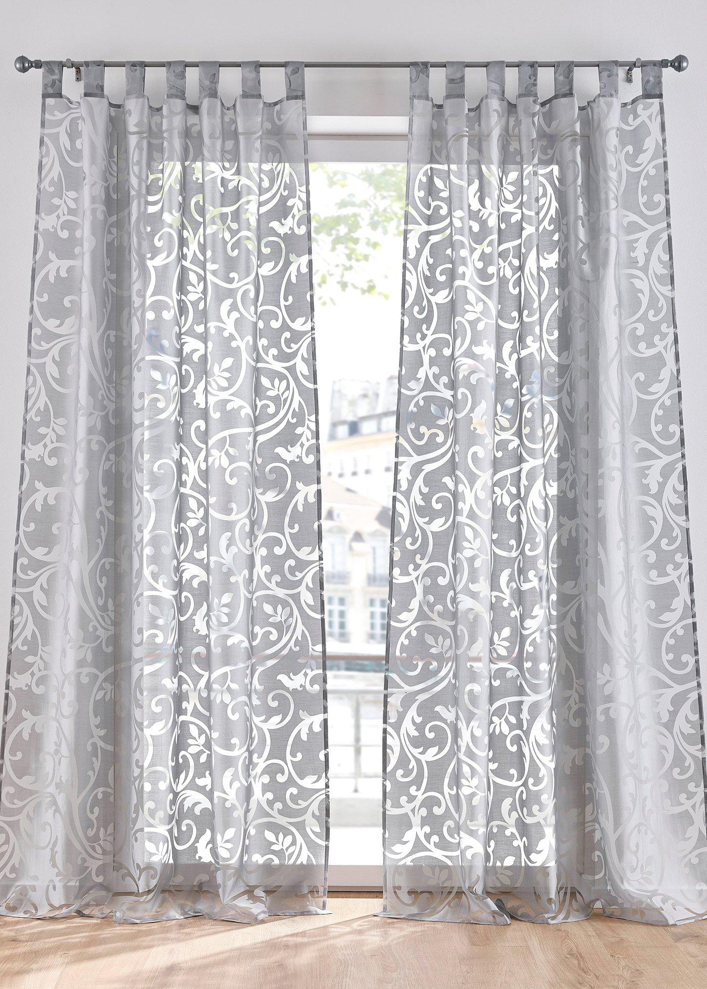 Voilage en dévoré motif sarment (1 pce.)